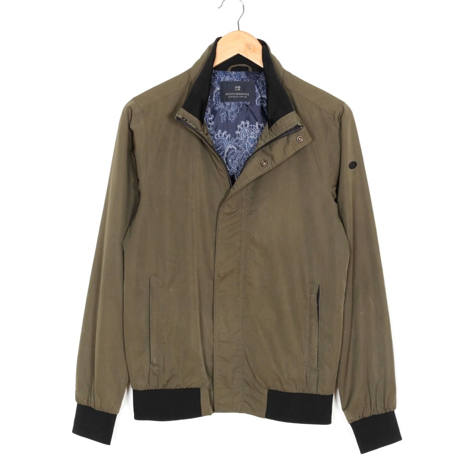 Scotch & Soda SCOTCH & SODA Khaki Full Zip Bomber Jacket Men Size S MJ3157 Size US S / EU 44-46 / 1 - 2 Thumbnail
