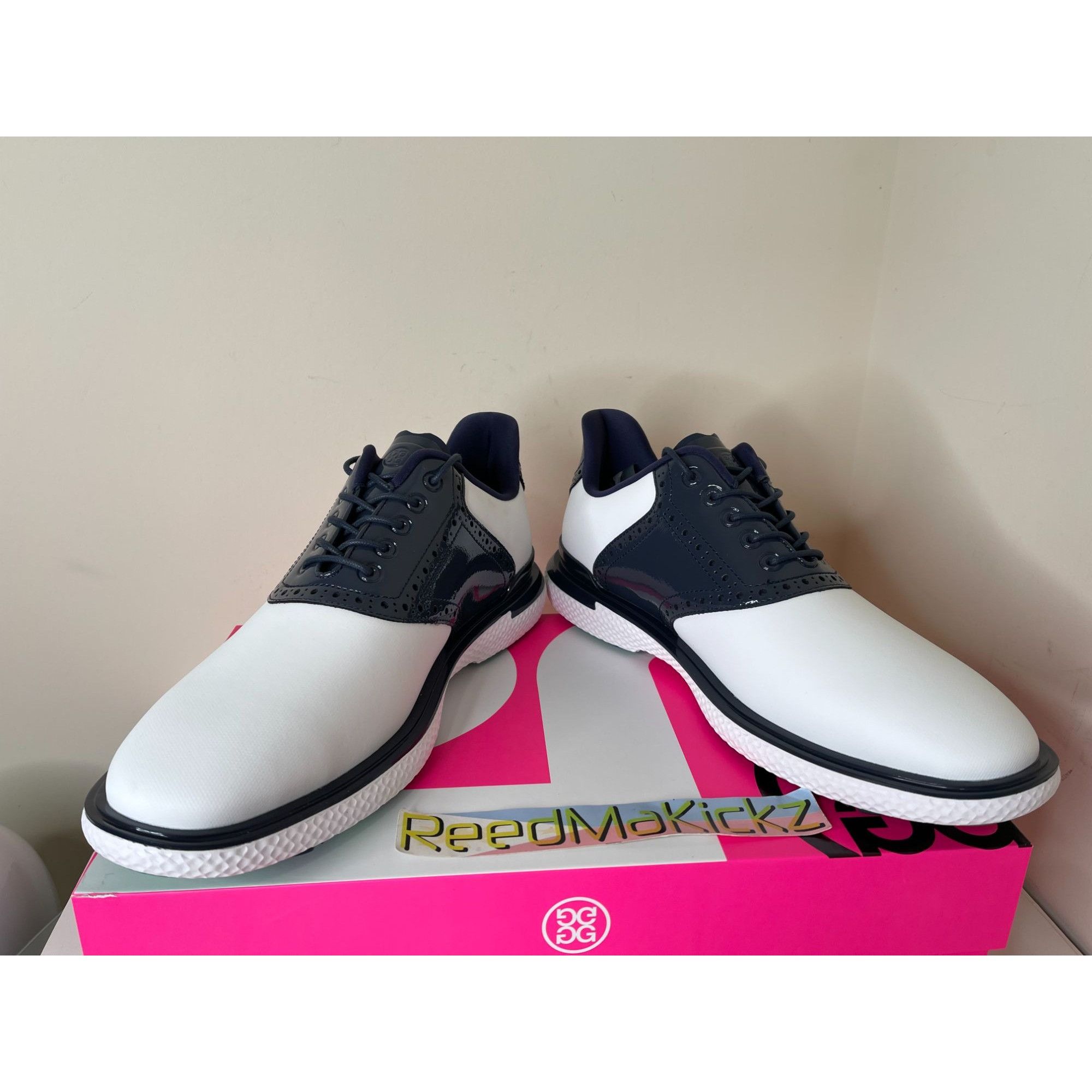 G/FORE G/FORE GALLIVAN2R SADDLE GOLF SHOES WHITE NAVY MENS 8US Size US 8 / EU 41 - 3 Thumbnail