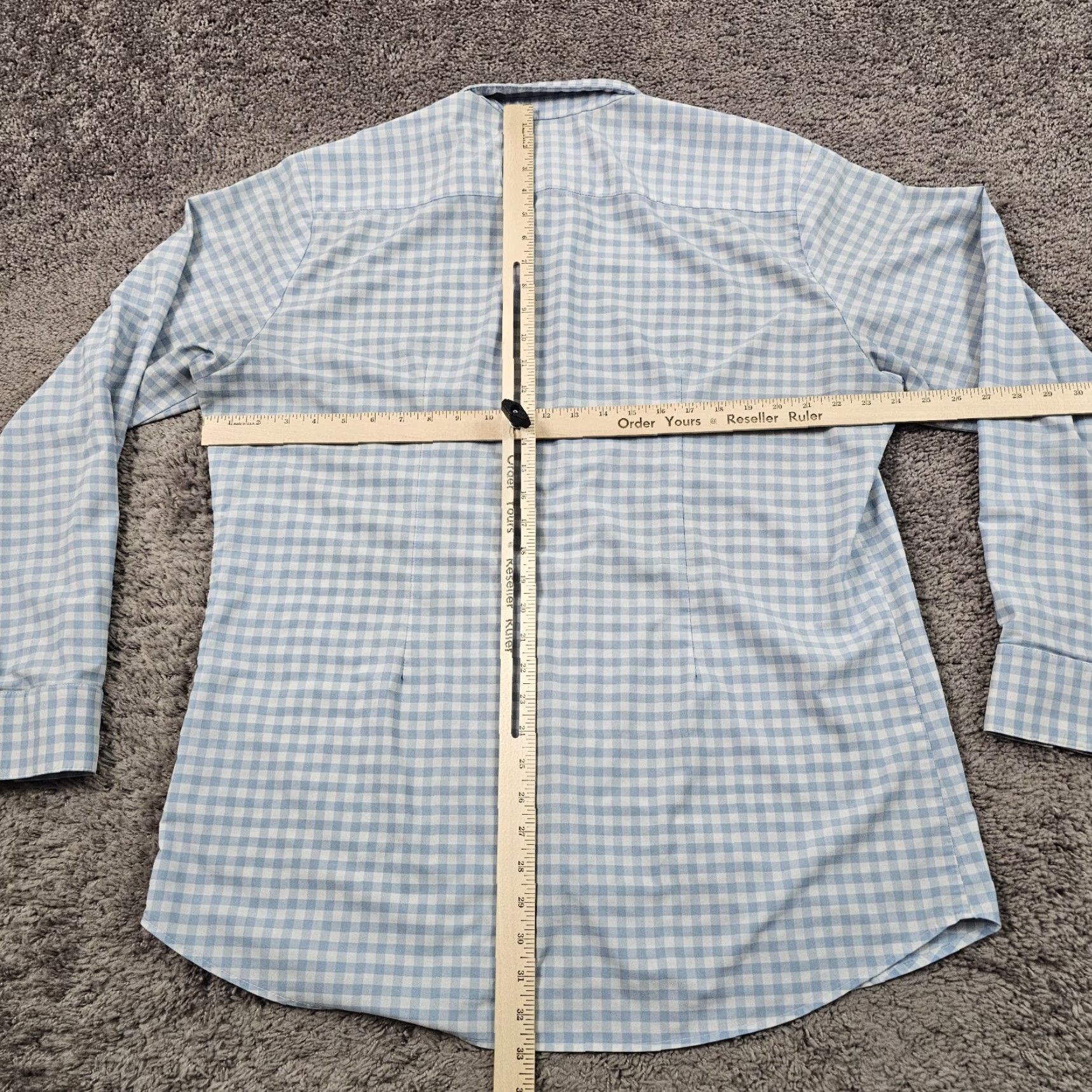 Mizzen+Main Mizzen+Main VINTAGE Check Shirt Mens 2XL Blue Slim Fit Long Sleeve Button-Up Breathable Performance Stretch USA Size US XXL / EU 58 / 5 - 6 Thumbnail