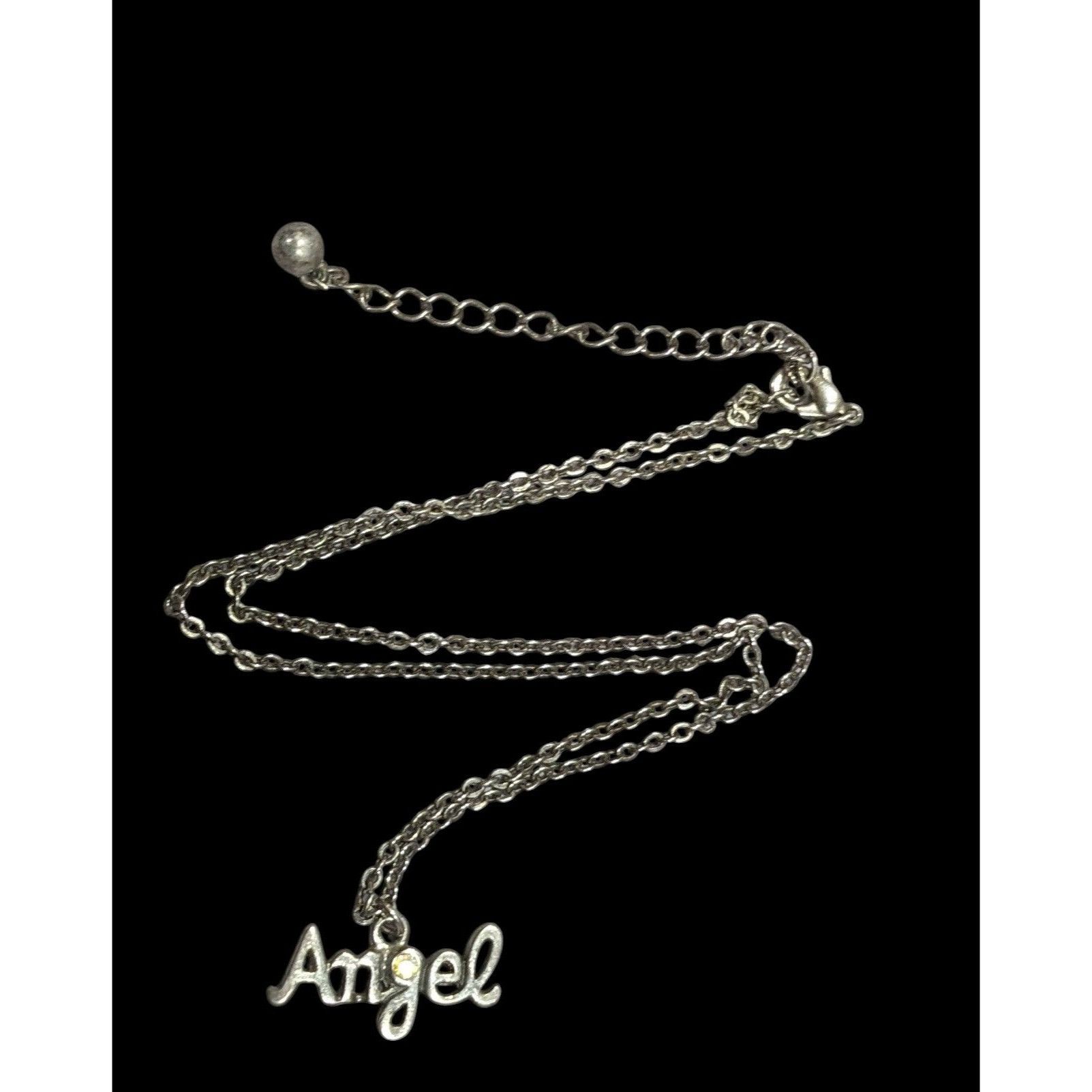 Other 90s Y2K Style Angel Pendant Silver Tone Necklace Size ONE SIZE - 1 Thumbnail