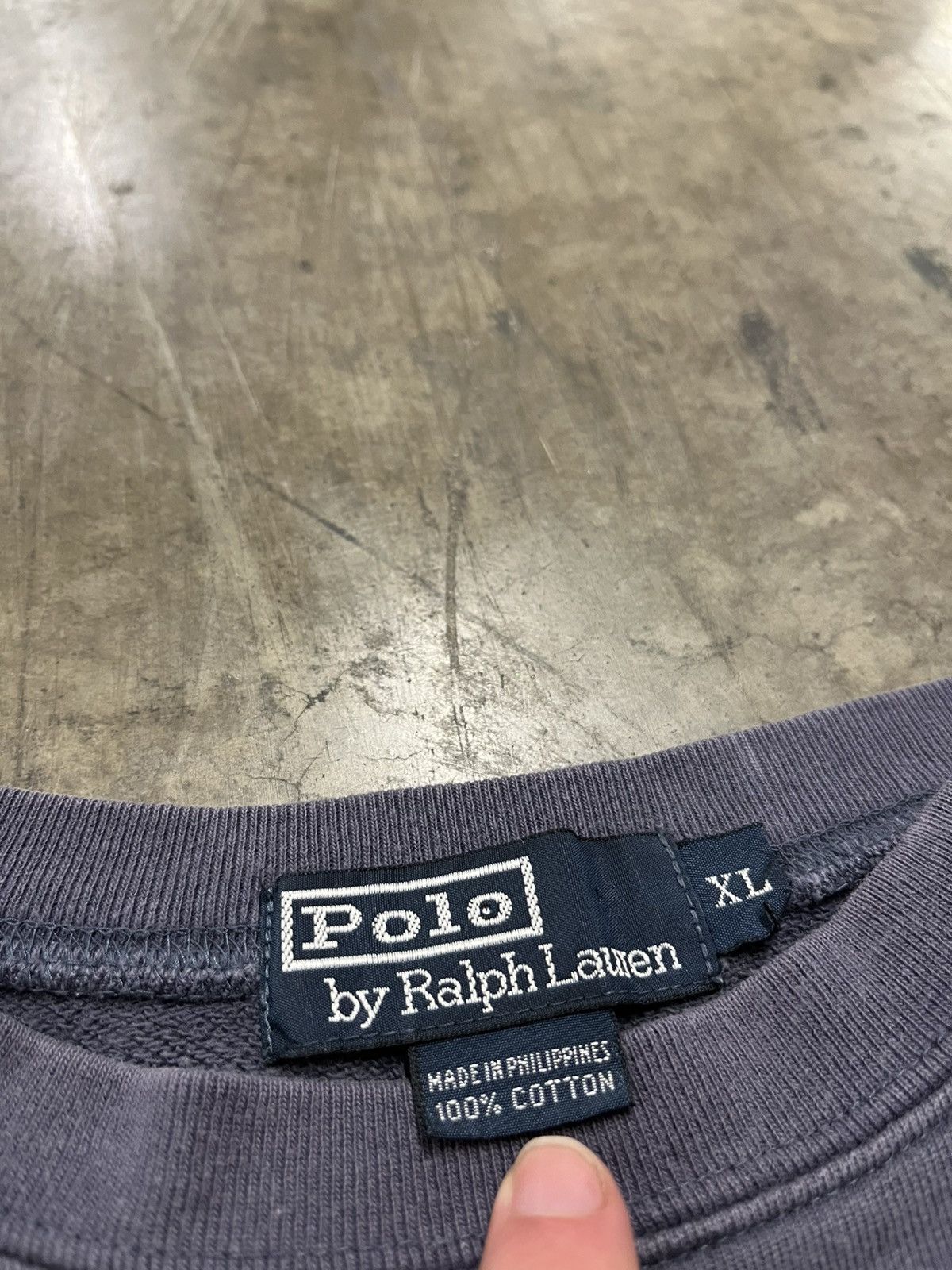 Polo Ralph Lauren × Vintage Polo Ralph Lauren vintage faded gray crewneck preppy rare Size US XL / EU 56 / 4 - 7 Thumbnail