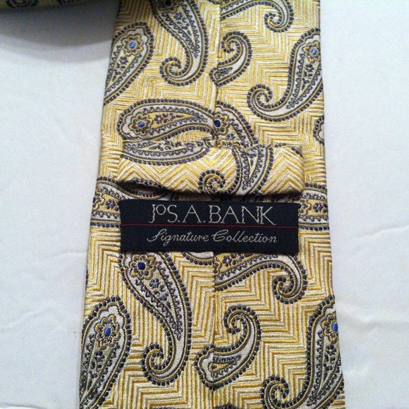 Jos. A. Bank JOS.A.BANK SIGNATURE COLLECTION MEN'S NEW SILK TIE W:3 1/2" Size ONE SIZE - 2 Thumbnail