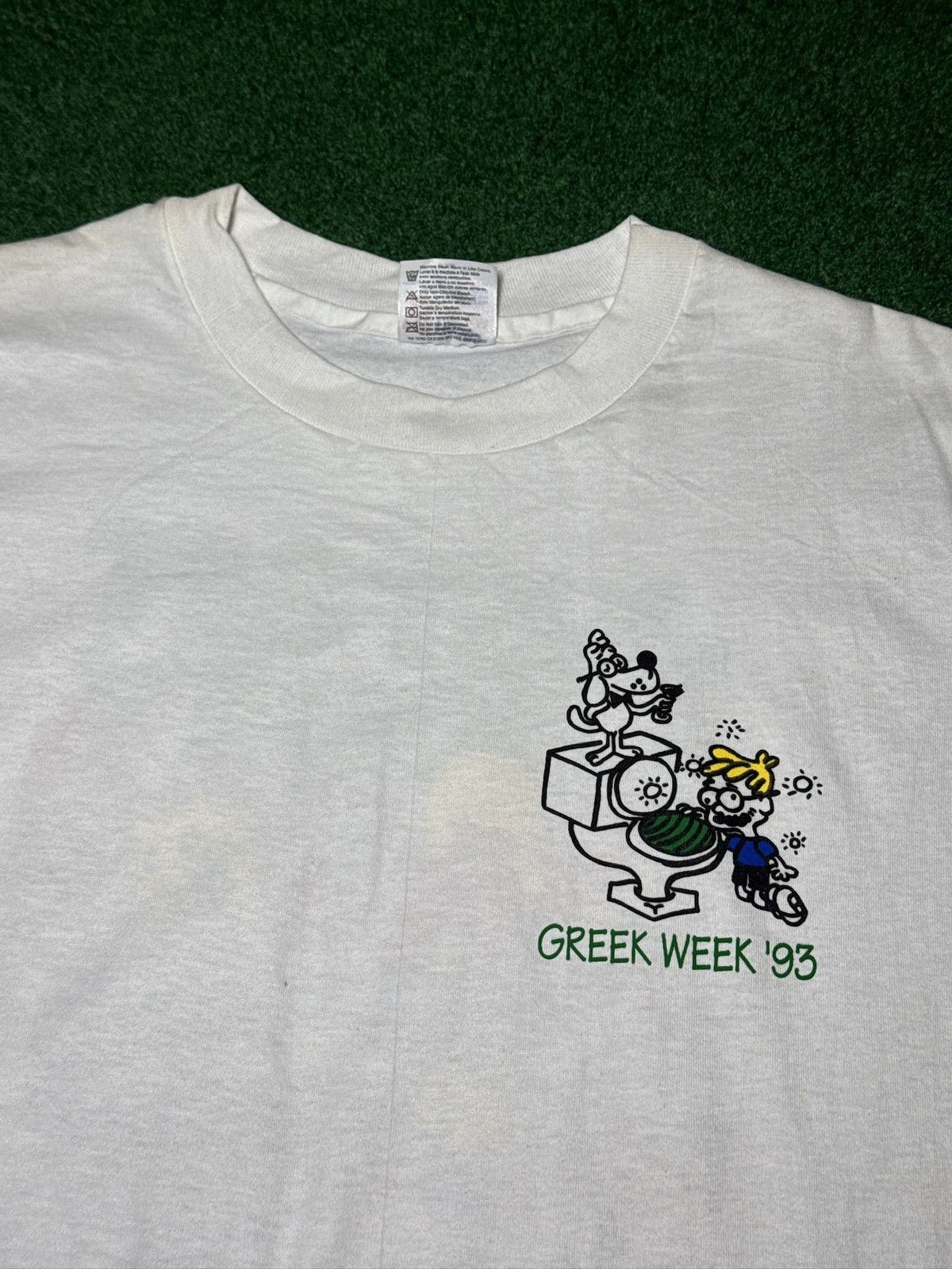 Vintage Get Looney Cartoon Spoof Drinking Greek Week 90s T Shirt Size US L / EU 52-54 / 3 - 4 Thumbnail