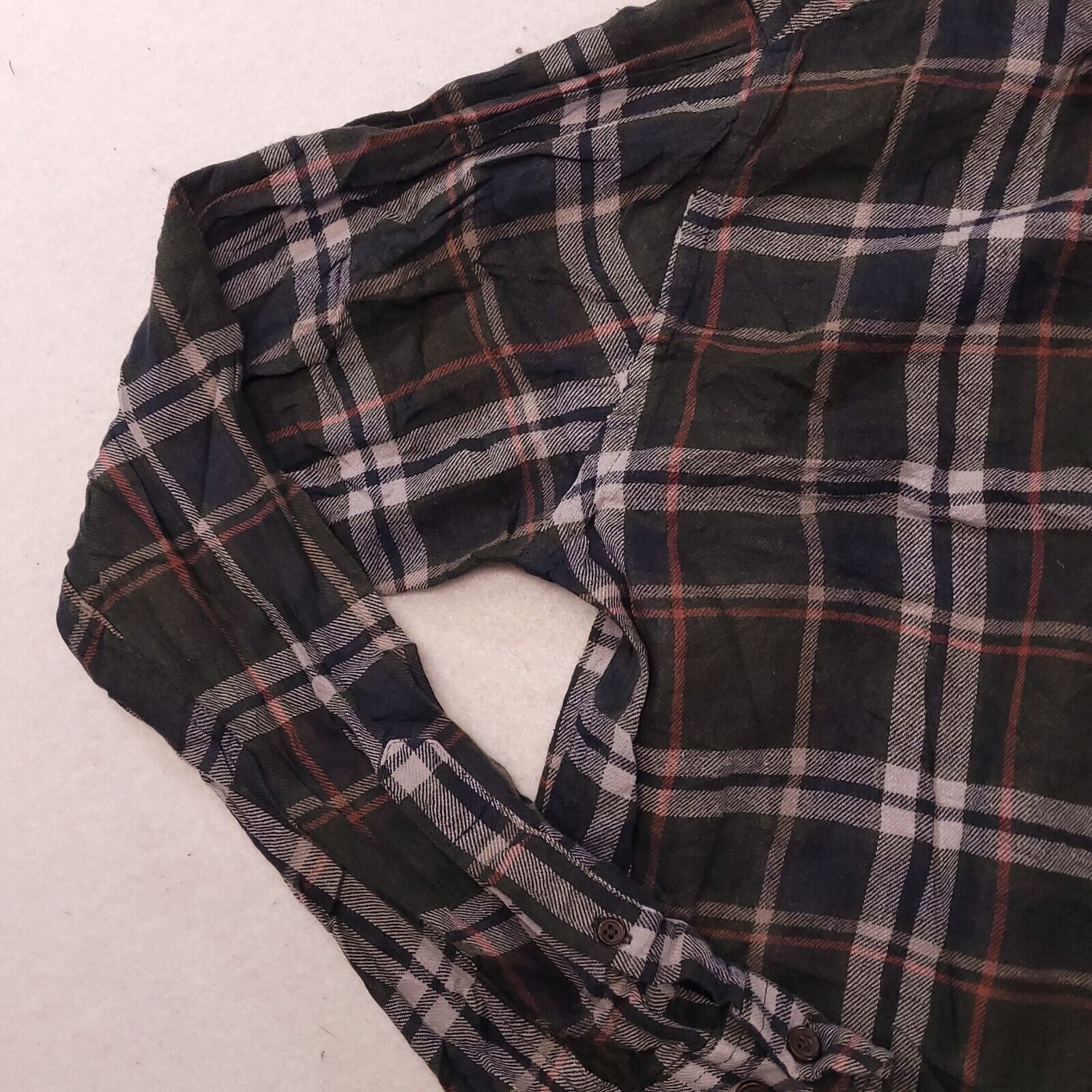 Croft & Barrow Croft & Barrow Madras Flannel Shirt Mens Size Medium M Green Size US M / EU 48-50 / 2 - 5 Thumbnail