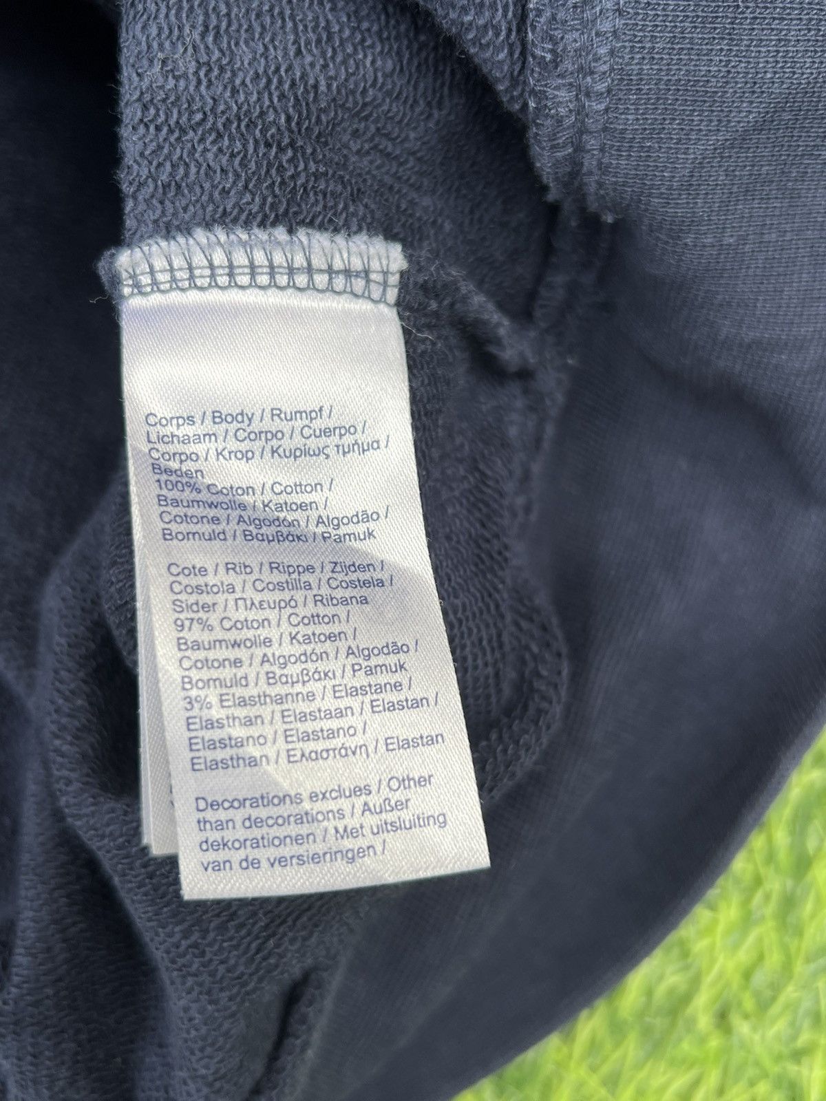 Lacoste × Supreme Supreme®/Lacoste® Logo Panel Hooded Sweatshirt - Navy (FW19) Size US M / EU 48-50 / 2 - 12 Thumbnail