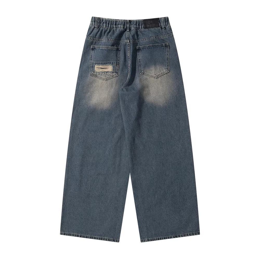 Japanese Brand × Jean American style distressed trendy men's hip-hop ripped jeans Size US 34 / EU 50 - 2 Thumbnail