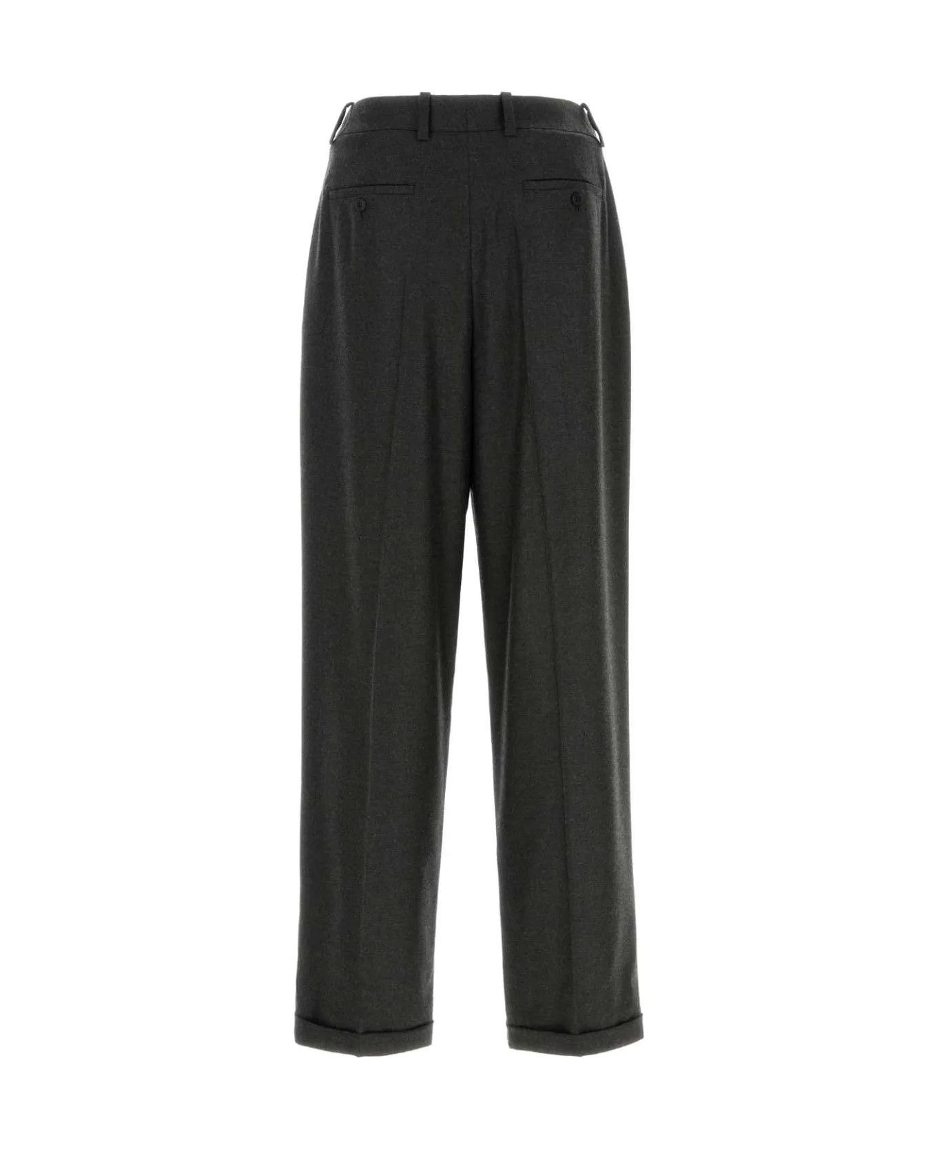 Saint Laurent Paris o1s1wg110126 90'S Pants in Cashmere in Black Size US 32 / EU 48 - 4 Thumbnail