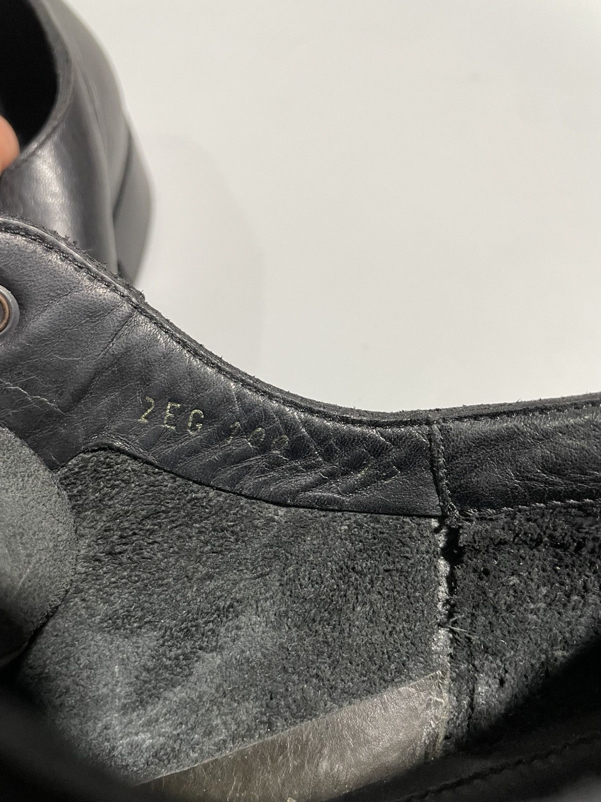 Prada Mens Welt-Sewn Black Leather Lace Up Derby Shoes
