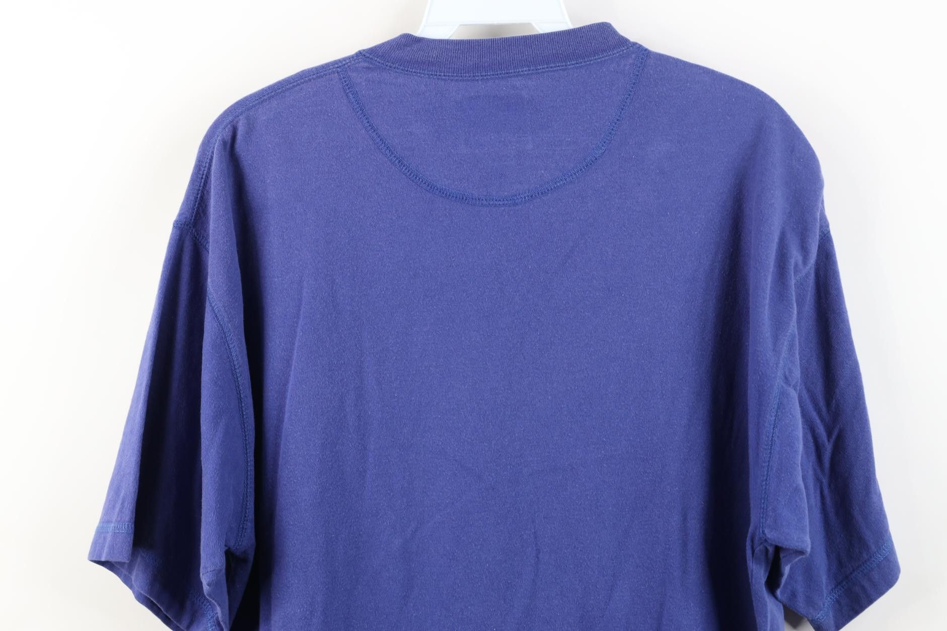 Vintage Vintage 90s Streetwear Blank Cotton Henley T-Shirt Blue Size US S / EU 44-46 / 1 - 13 Thumbnail