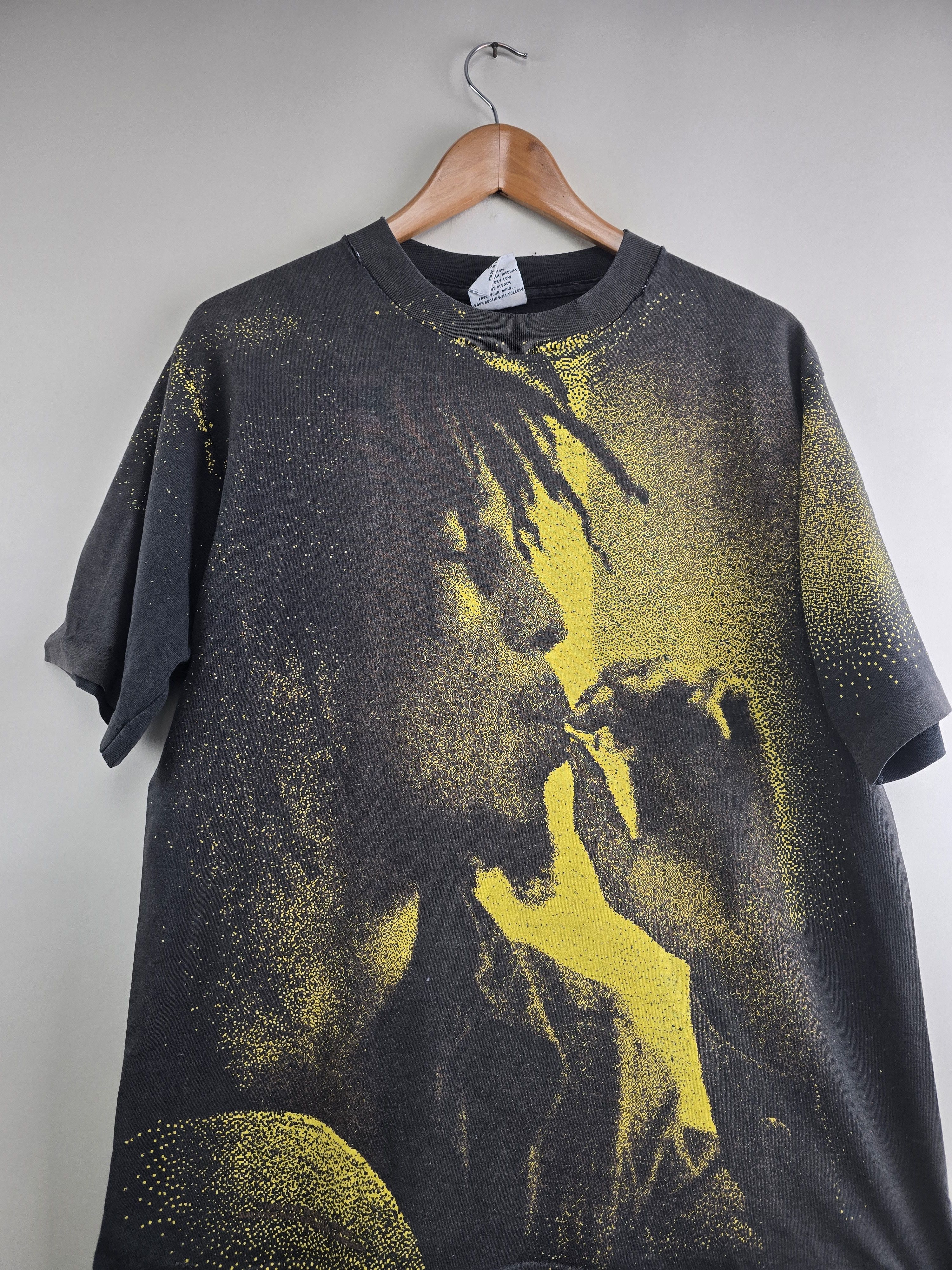 Band Tees × Bob Marley × Vintage 1995 Bob Marley All over print Smoke Herb Babylon Fall L Size US L / EU 52-54 / 3 - 2 Thumbnail