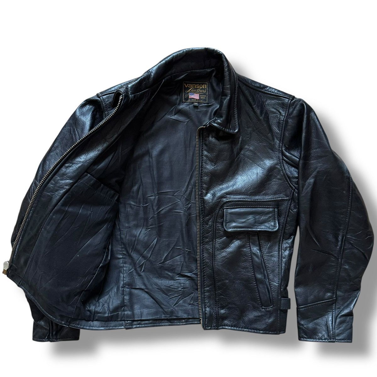 Vanson Leathers 60’s Vanson Leathers Ike Motorcycle Jacket Talon Zipper Size US S / EU 44-46 / 1 - 16 Thumbnail
