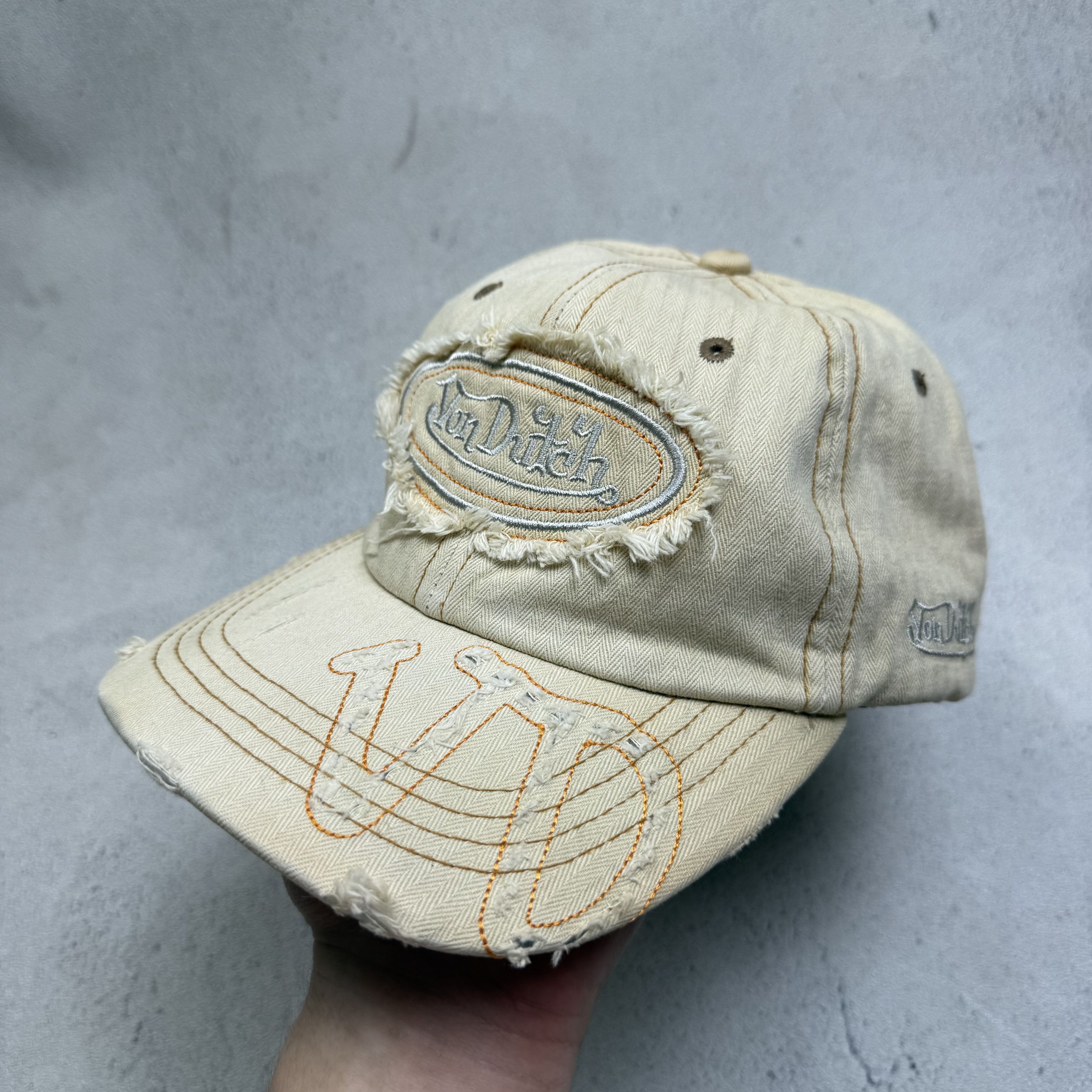 Von Dutch Von Dutch Distressed Hat Size ONE SIZE - 1 Thumbnail