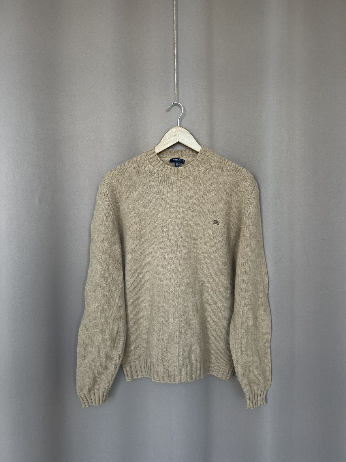 Burberry Knit Wool Sweater Mens Jumper Crew Neck Long Sleeve