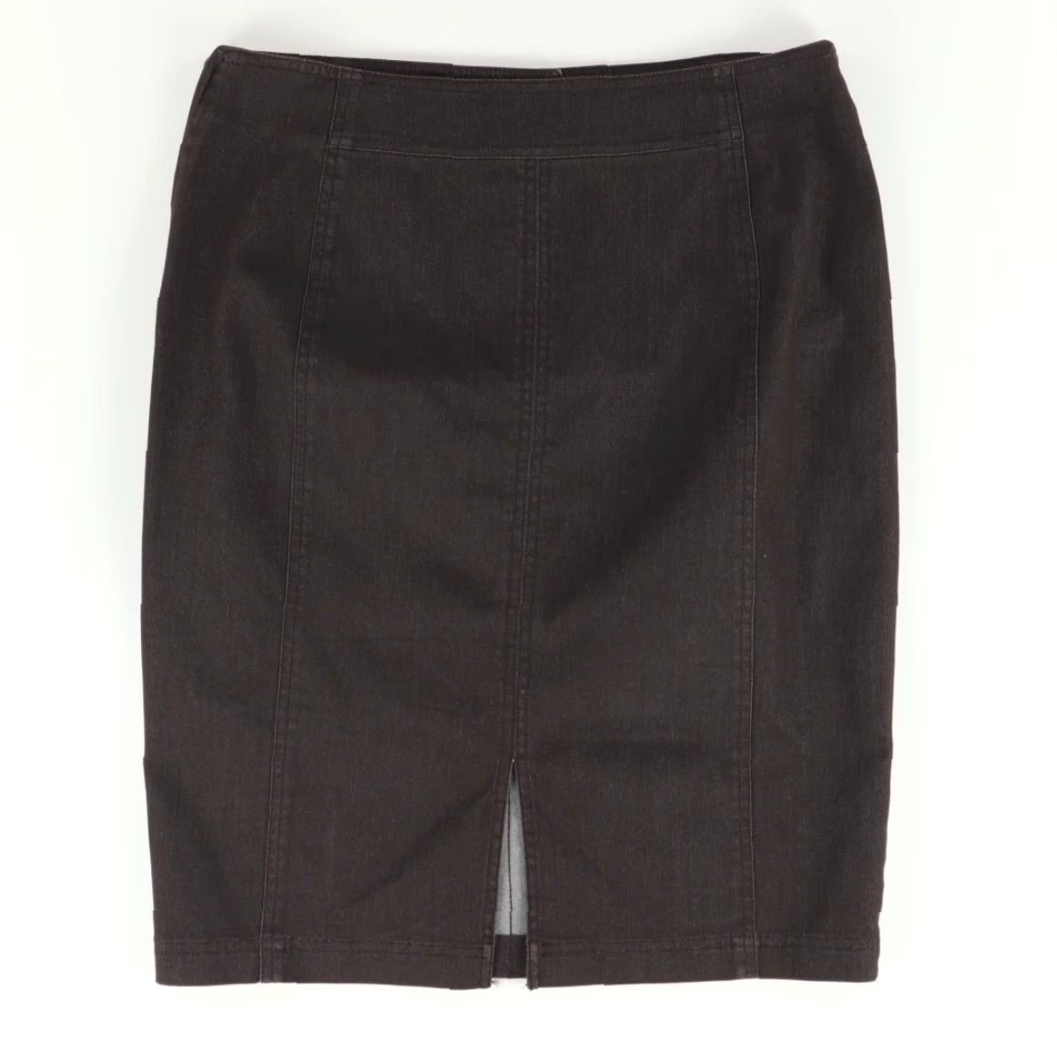 Vintage W by Worth Stretch 23" Cotton Blend Denim Skirt Shorts Charcoal Women's 8 Skirt Regular 32 Inseam 0in. Size 30" / US 8 / IT 44 - 4 Thumbnail