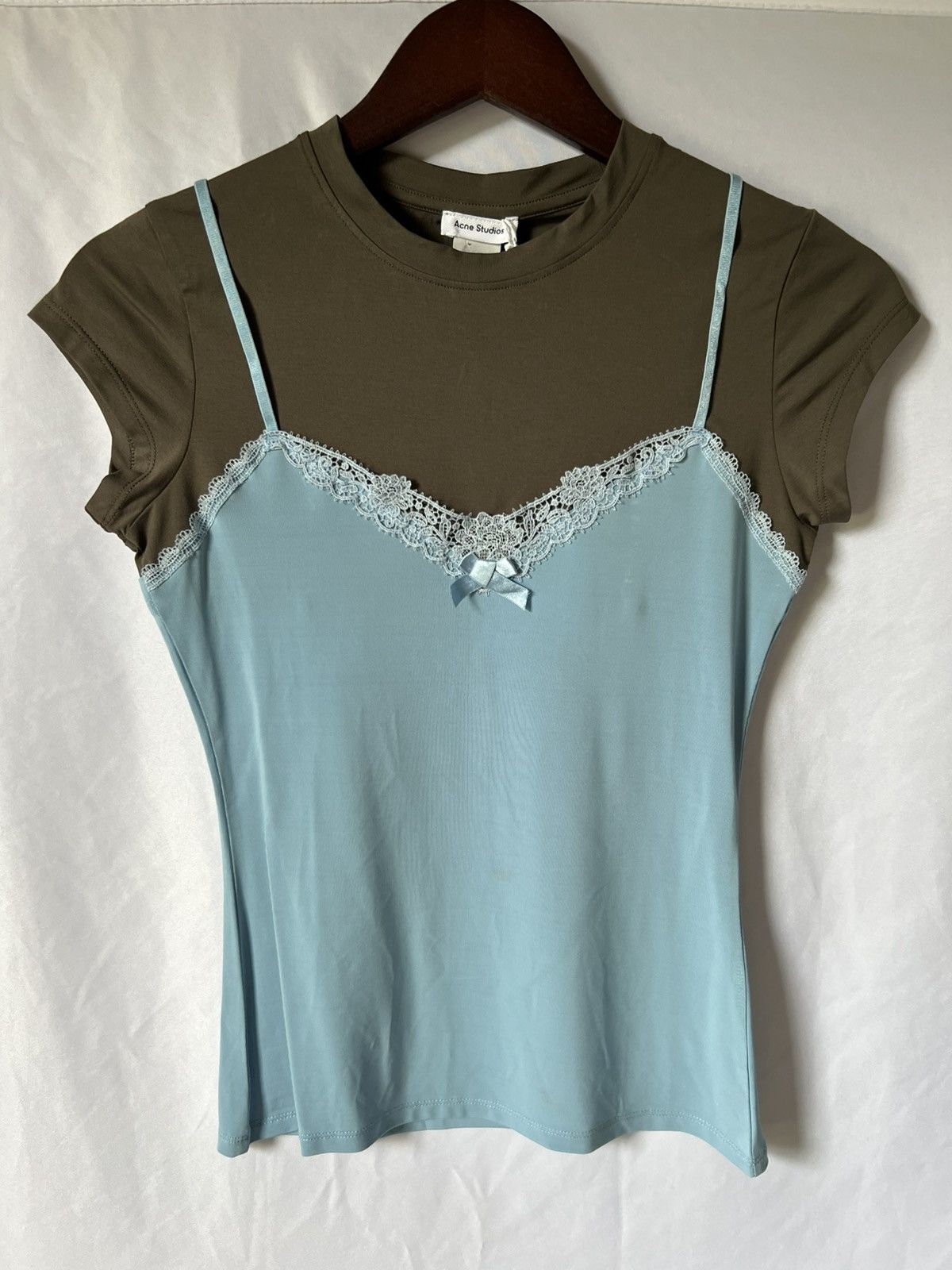Acne Studios Acne Studios Layered Lace T-Shirt Size XXS / US 00 / IT 34 - 1 Thumbnail