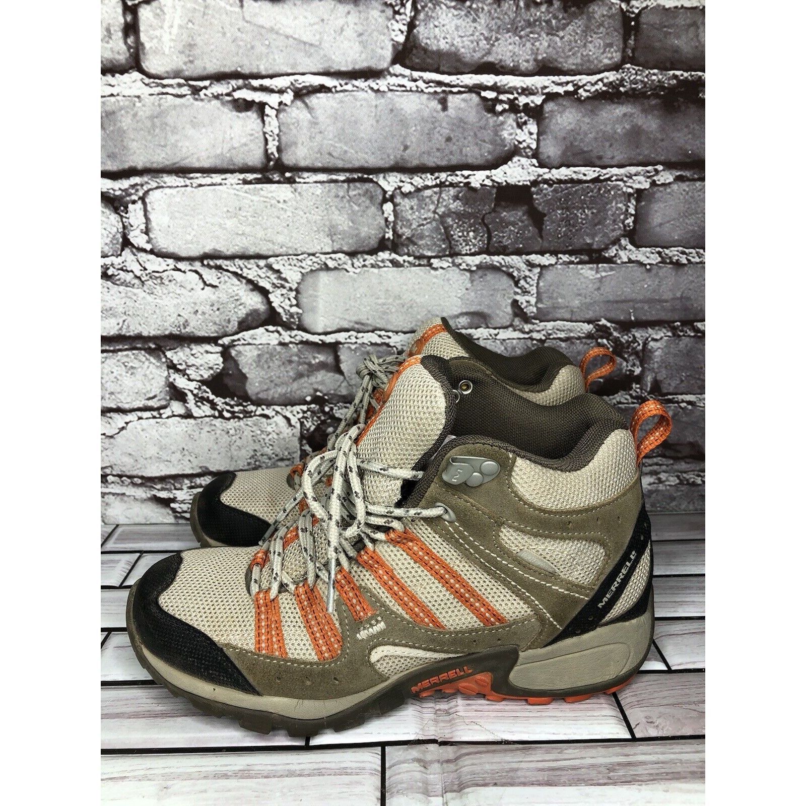 Merrell MERRELL Tuskora Waterproof Brindle Burnt Orange Hiking Boots Size US 8 / IT 38 - 5 Thumbnail