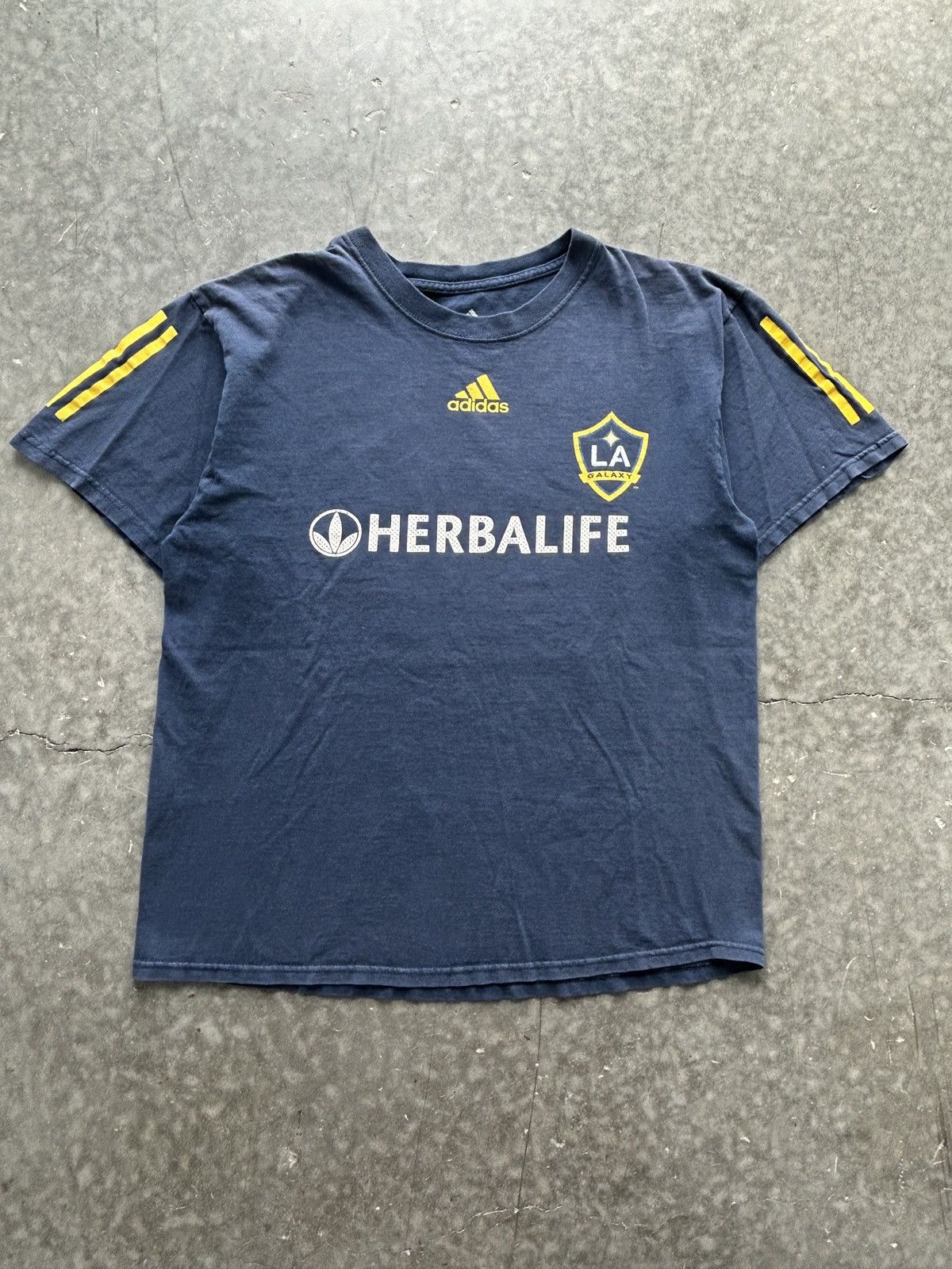 Adidas Vintage Y2K Adidas LA Galaxy David Beckham Shirt Size US M / EU 48-50 / 2 - 1 Thumbnail