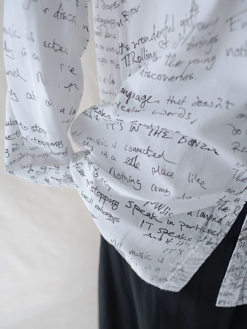 Comme des Garcons Comme Des Garcons Rolling Stones Poems Handwritten English Size S / US 4 / IT 40 - 5 Thumbnail