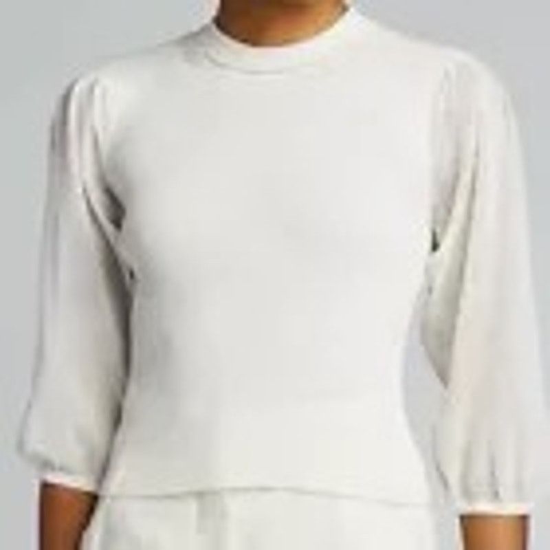 Jonathan Simkhai Jonathan Simkhai Veronica Ribbed Puff Sleeve Sweater Size XS / US 0-2 / IT 36-38 - 1 Thumbnail