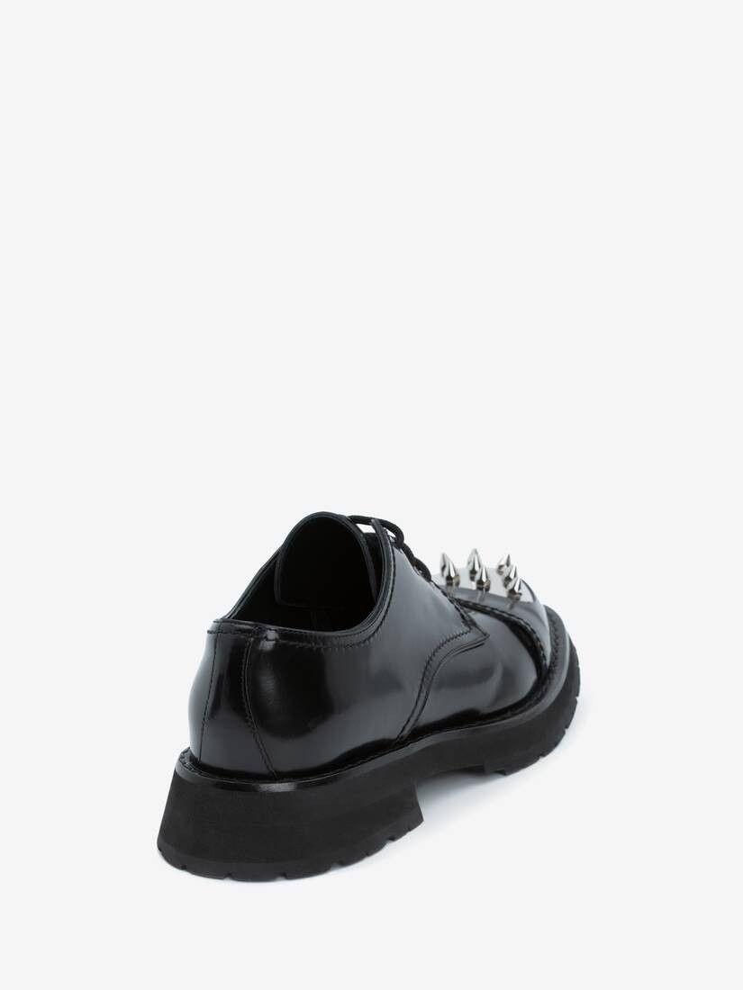 Alexander McQueen os11x0226 Punk Stud Derby Shoes in Black Size US 8 / EU 41 - 3 Thumbnail
