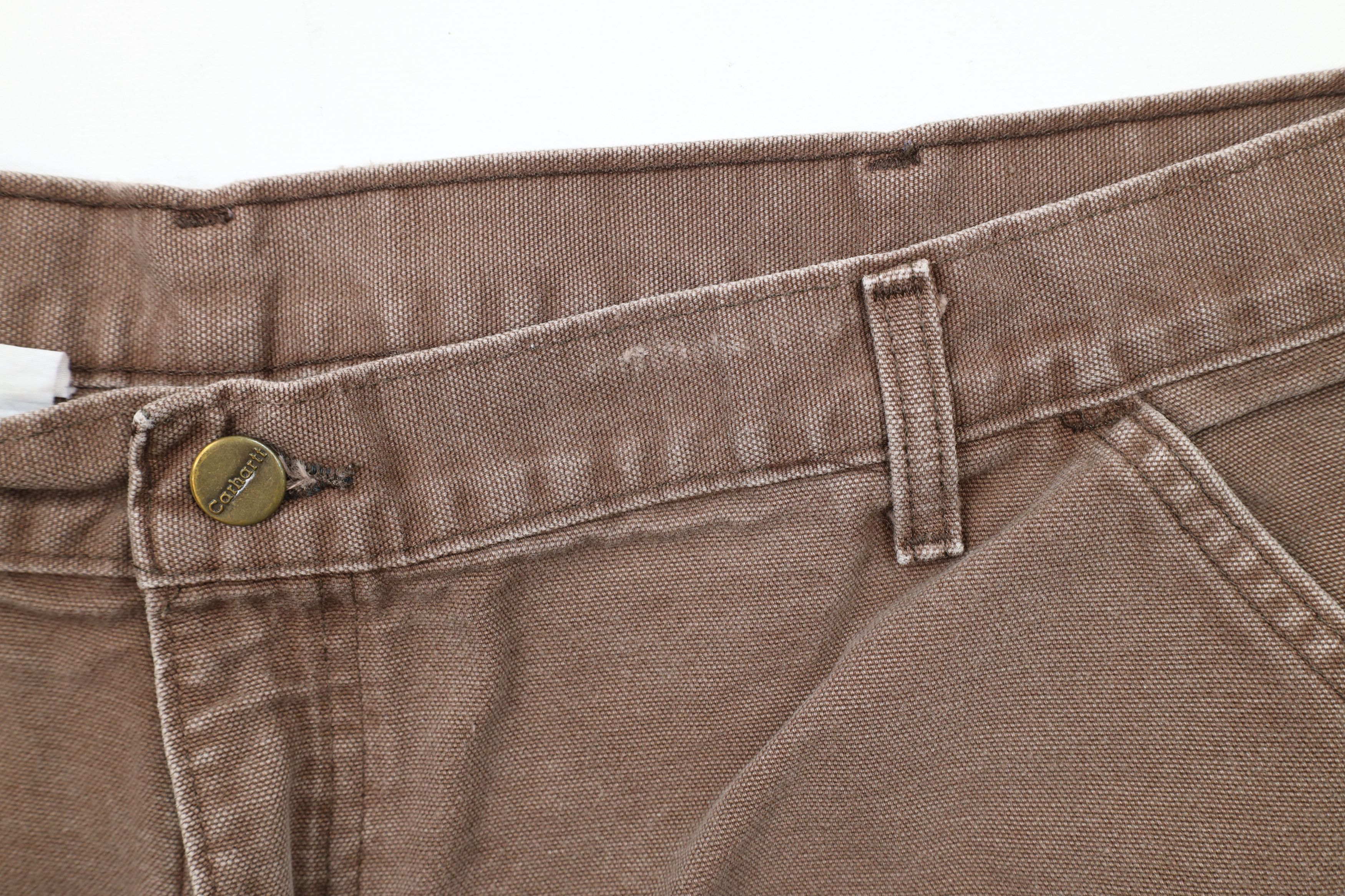 Carhartt × Vintage Vintage 90s Carhartt Wide Leg Canvas Dungaree Pants Brown Size US 40 / EU 56 - 8 Thumbnail