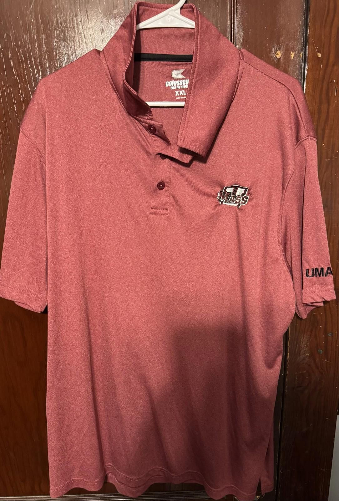 Colosseum Athletics UMass Minutemen Polo Colosseum Men's XXL Red Massachusetts Size ONE SIZE - 1 Thumbnail