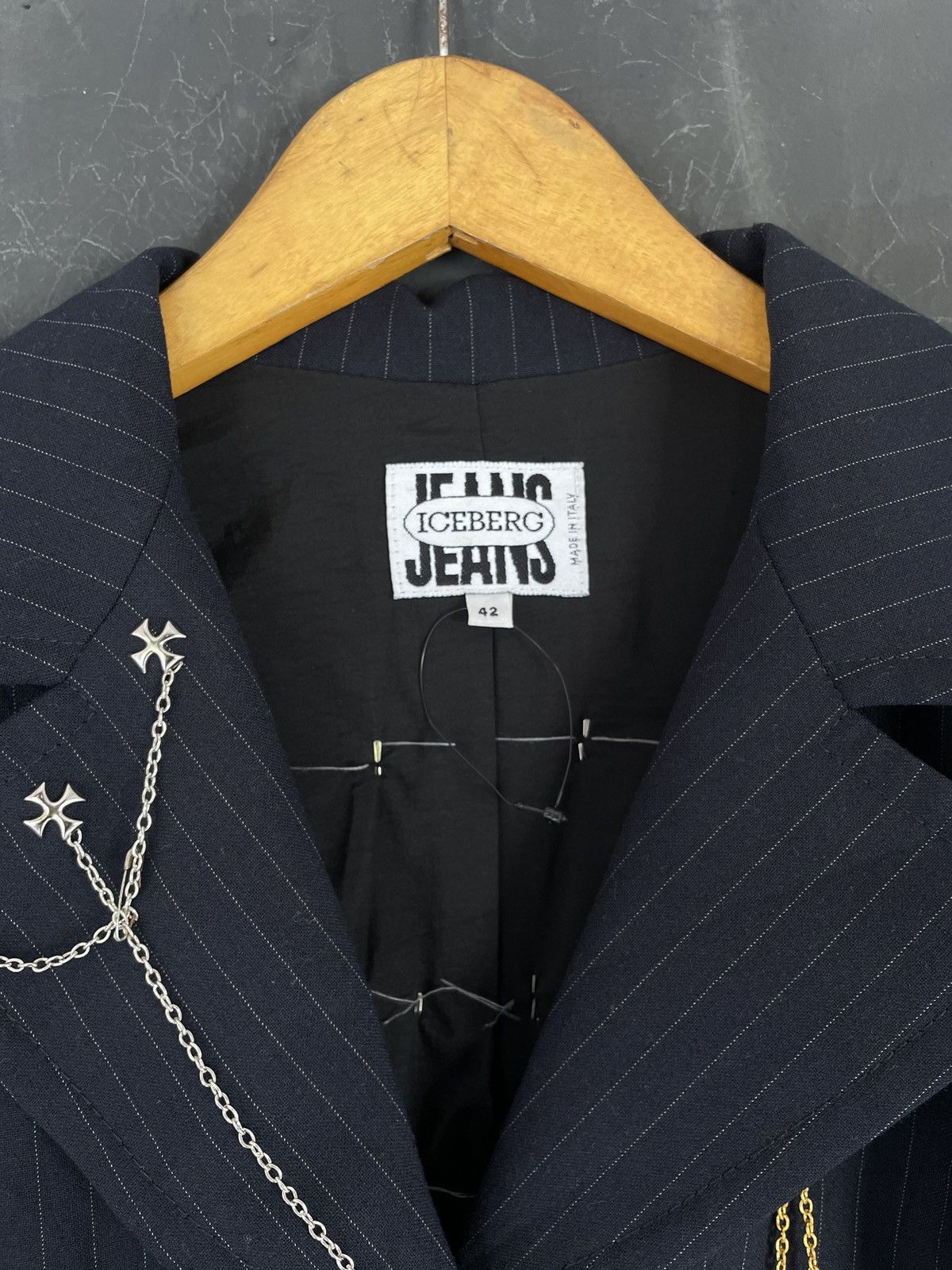 Iceberg Iceberg Italy Reworks Punk 77's Blazer Size 38S - 4 Thumbnail
