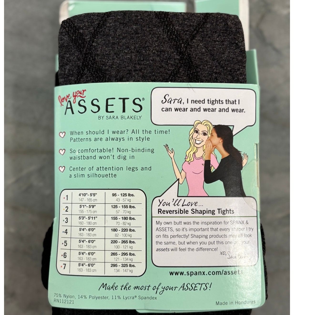 Other Spanx Assets Tights Flipside Diamond Reversible Shaping SZ 5 Size ONE SIZE - 3 Thumbnail