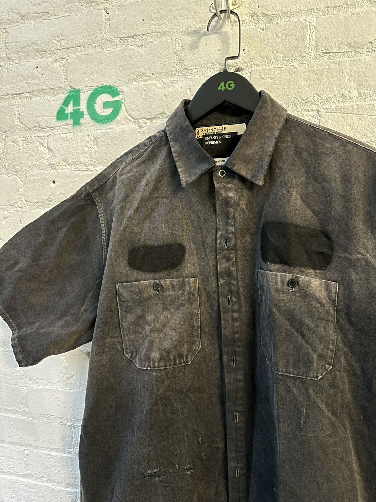 Enfants Riches Deprimes ERD THRASHED & FADED WORK SHIRT Size US XL / EU 56 / 4 - 2 Thumbnail