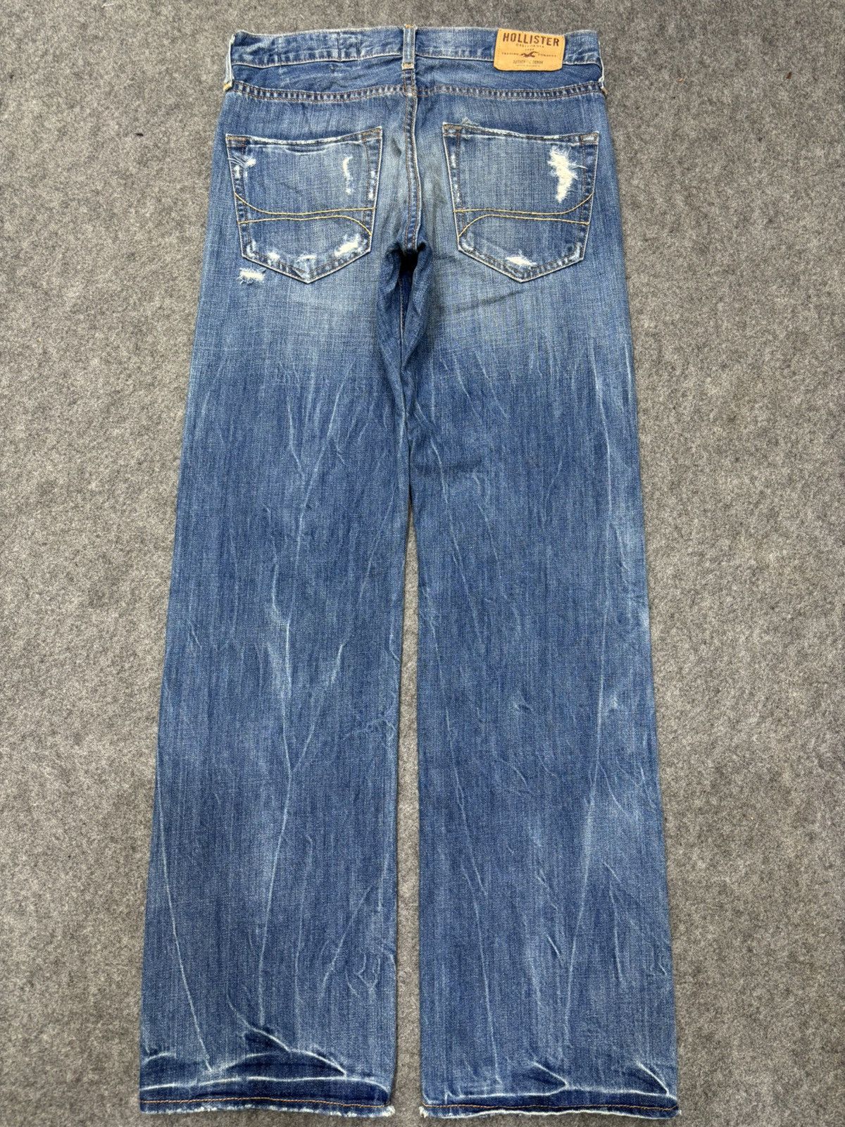 Hollister 💥90s Style💥Hollister Heavy Distressed Style Denim F636 Size US 33 - 20 Thumbnail