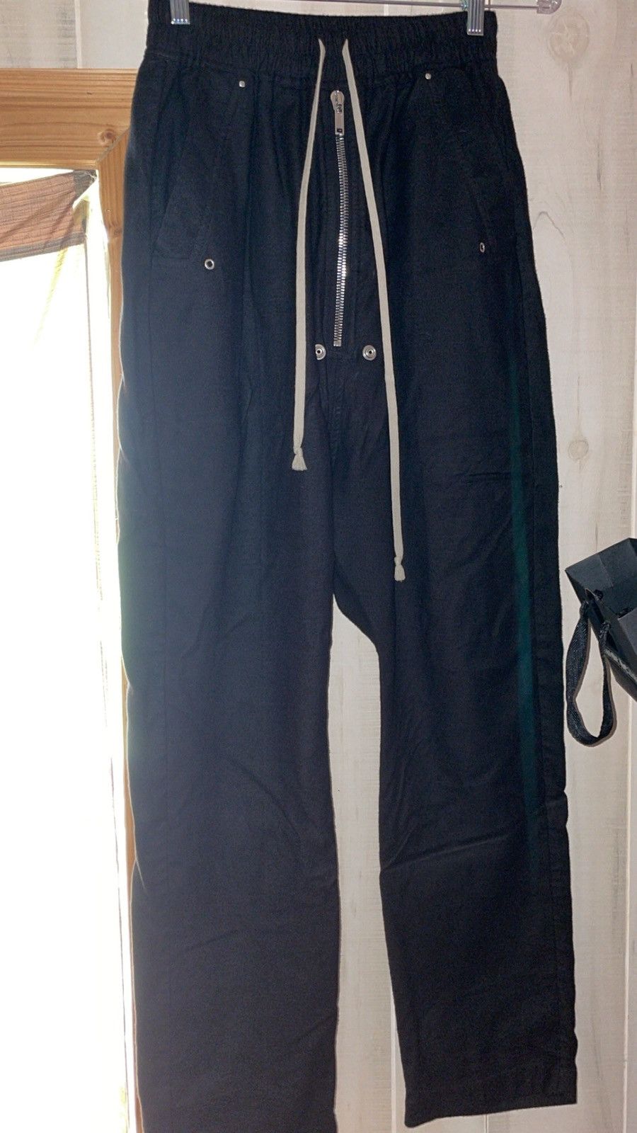 Rick Owens Rick Owens Black Zip Sweatpants Size US 28 / EU 44 - 1 Thumbnail