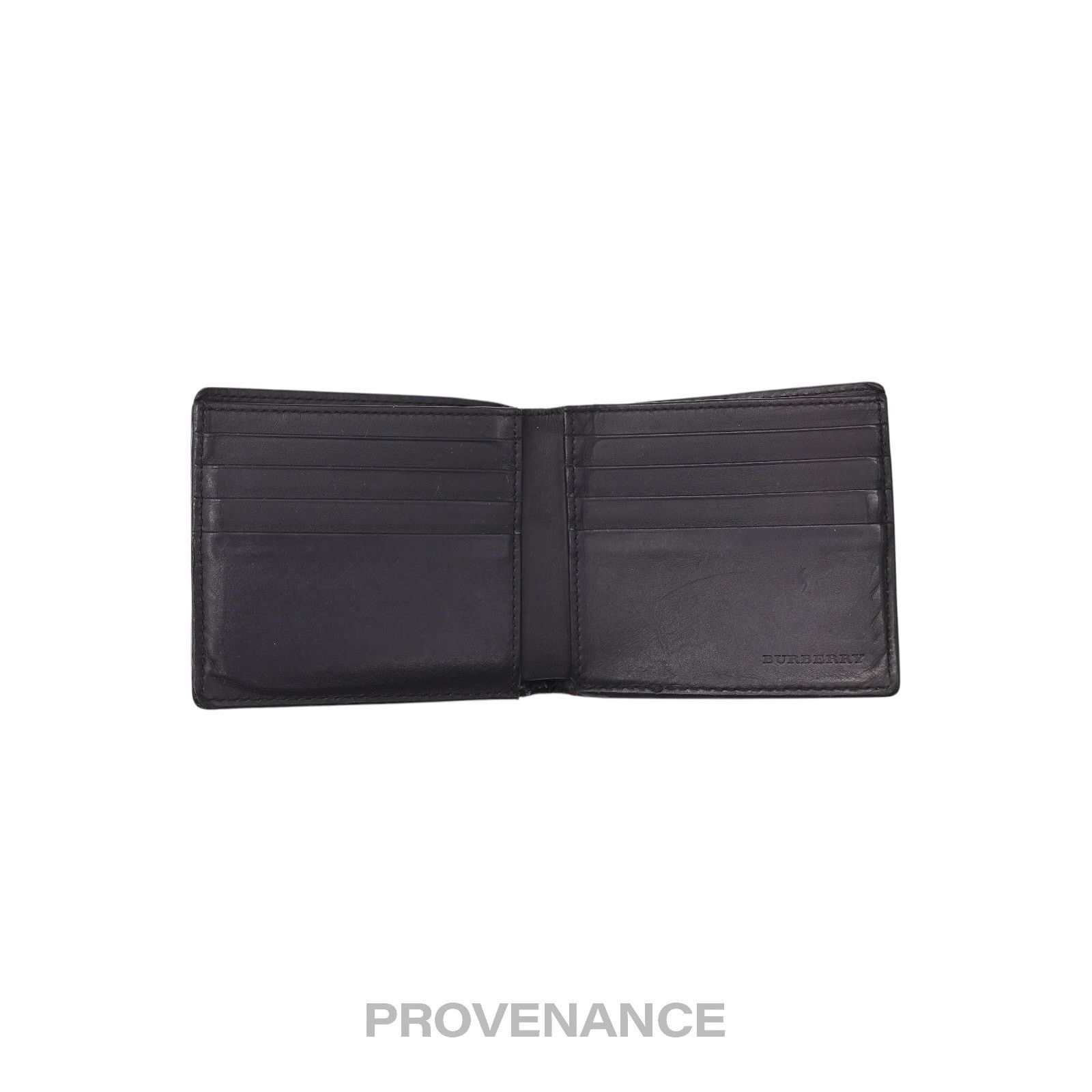 Burberry 🔴 Burberry Bifold Wallet - Nova Check Navy Leather Size ONE SIZE - 5 Thumbnail
