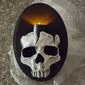 Other 2pax/Pair Wall Mounted Skull Candle Handle Home Decor Size ONE SIZE - 4 Thumbnail