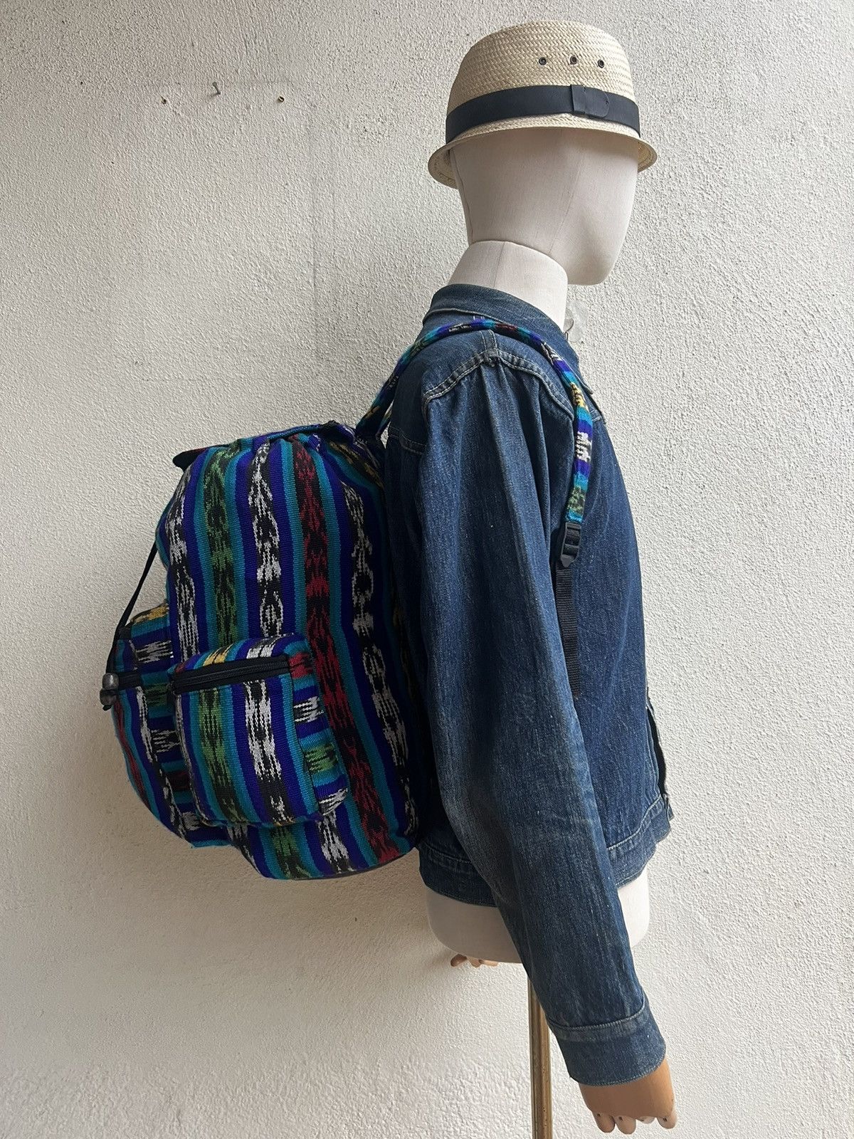 Vintage Vintage Guatemalan Multi Pocket Woven Backpack Bag Size ONE SIZE - 4 Thumbnail