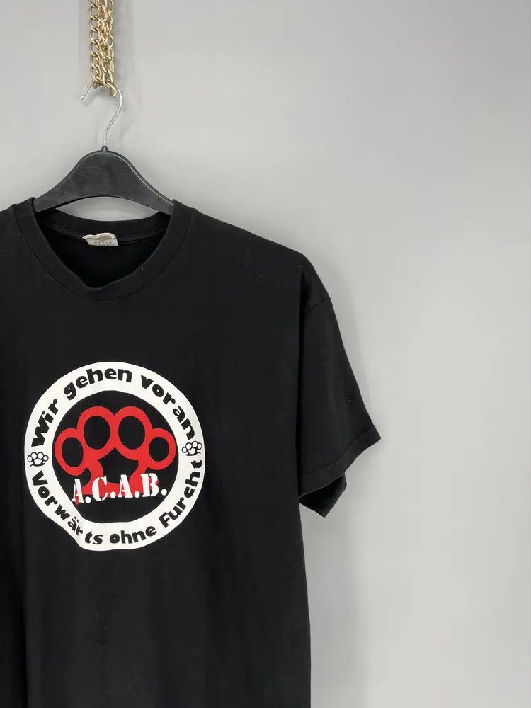 Band Tees Mens Vintage Y2K T Shirt ACAB A.C.A.B. Size M Size US L / EU 52-54 / 3 - 5 Thumbnail