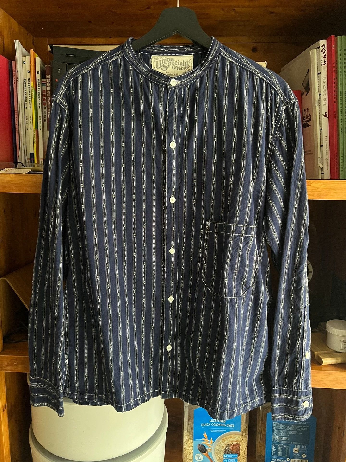 Freewheelers Freewheelers Vintage Indigo Stripe Crew Shirt Size US XS / EU 42 / 0 - 1 Thumbnail