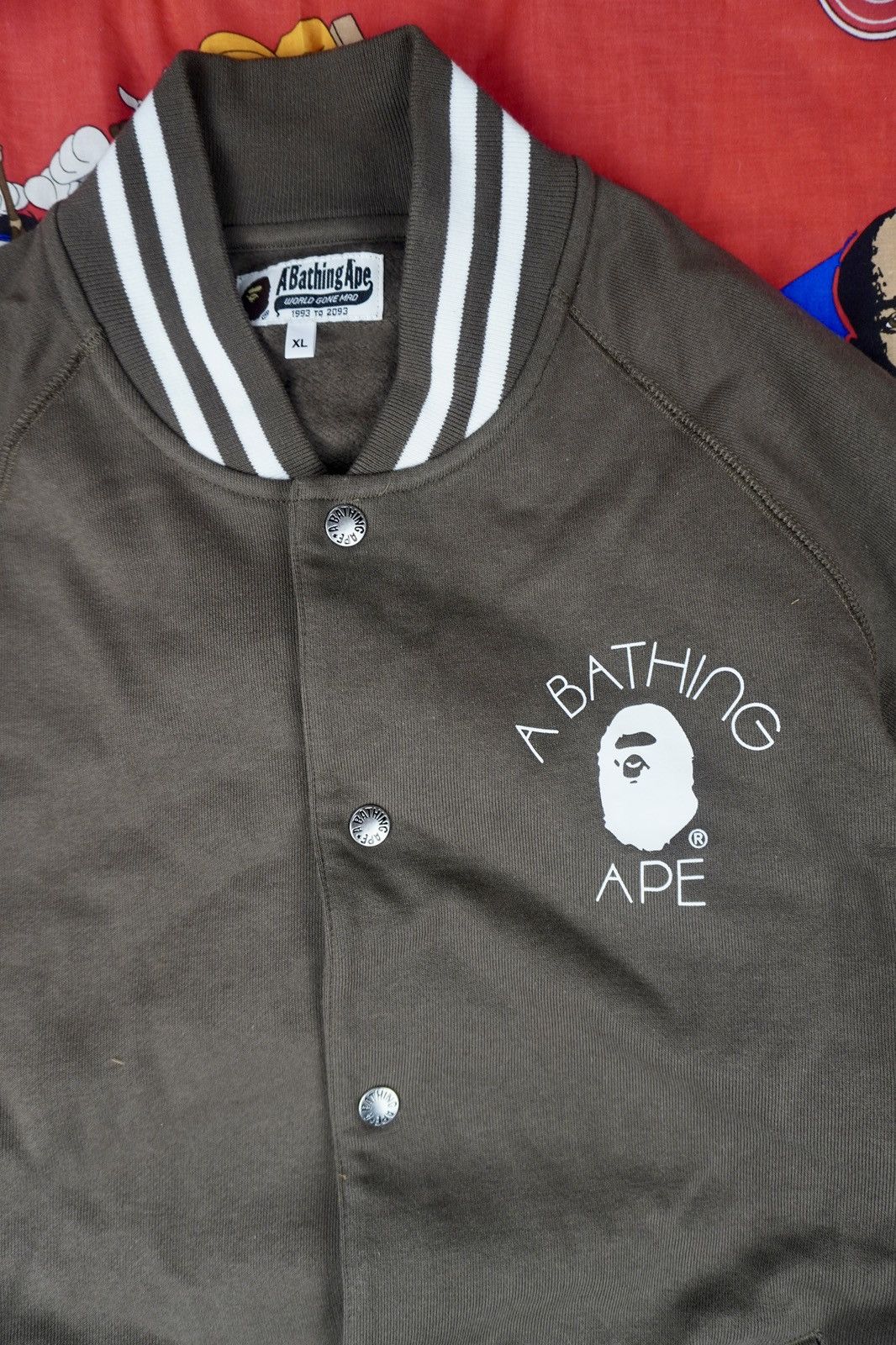 Bape A bathing ape varsity coach jacket sweater Size US XL / EU 56 / 4 - 1 Thumbnail