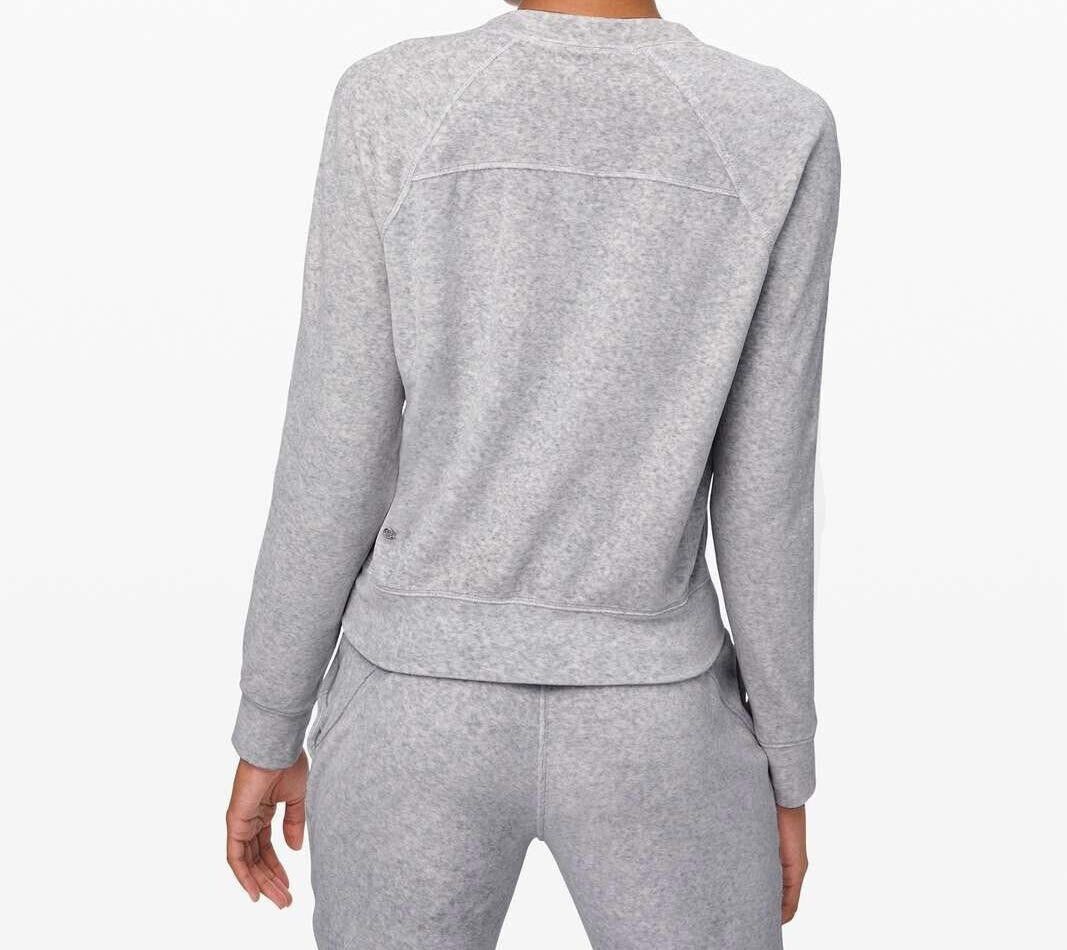 Designer Lululemon Women Medium Every Moment Crew Core Grey Sweater Size M / US 6-8 / IT 42-44 - 4 Thumbnail