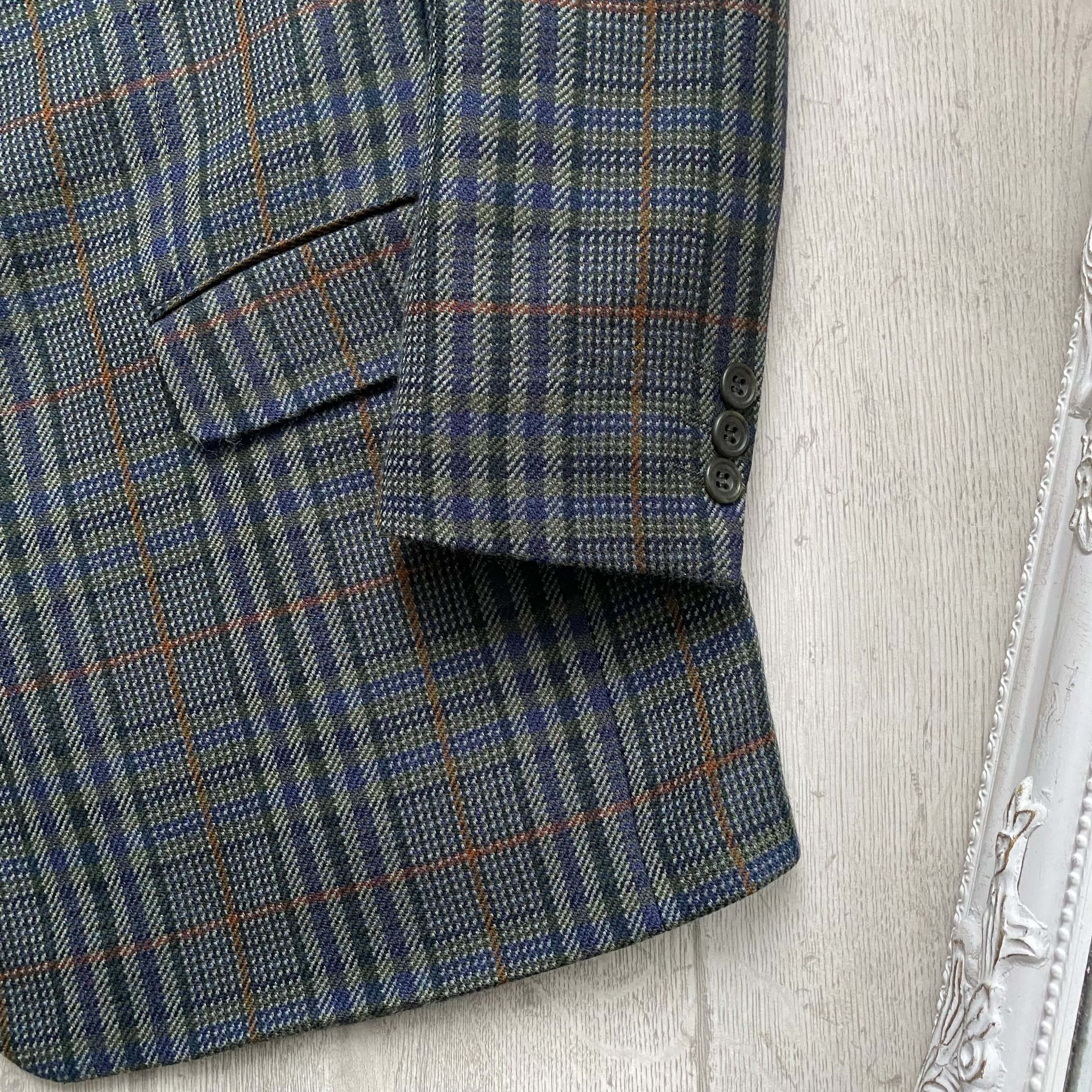 DAKS Vintage 90s Daks Wool Blazer checkered Size 44R - 3 Thumbnail