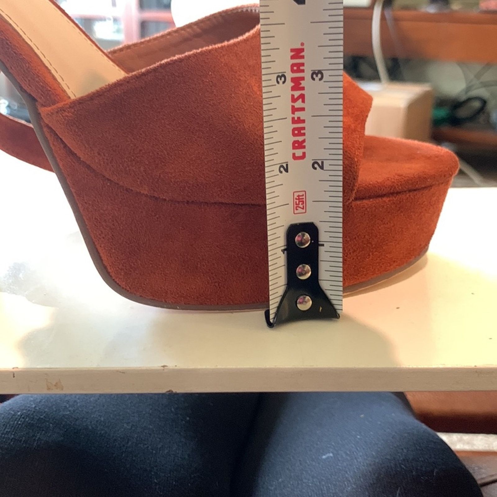 Vintage 70’s platform rust brown vegan faux suede sandals Size US 10 / IT 40 - 9 Thumbnail