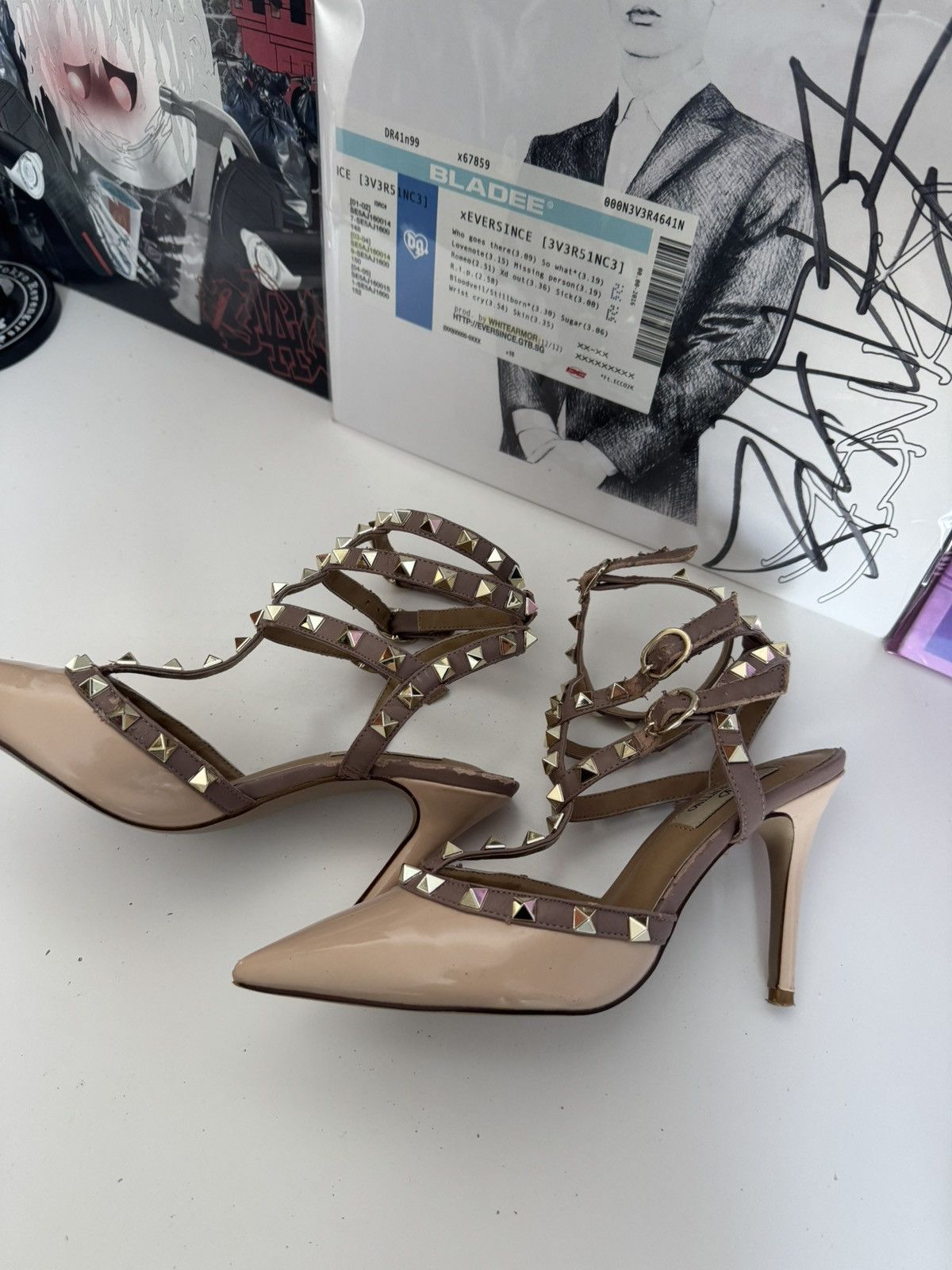 Valentino Valentino Garavani Rockstud Patent Leather Heels – Nude Size US 7 / IT 37 - 11 Thumbnail