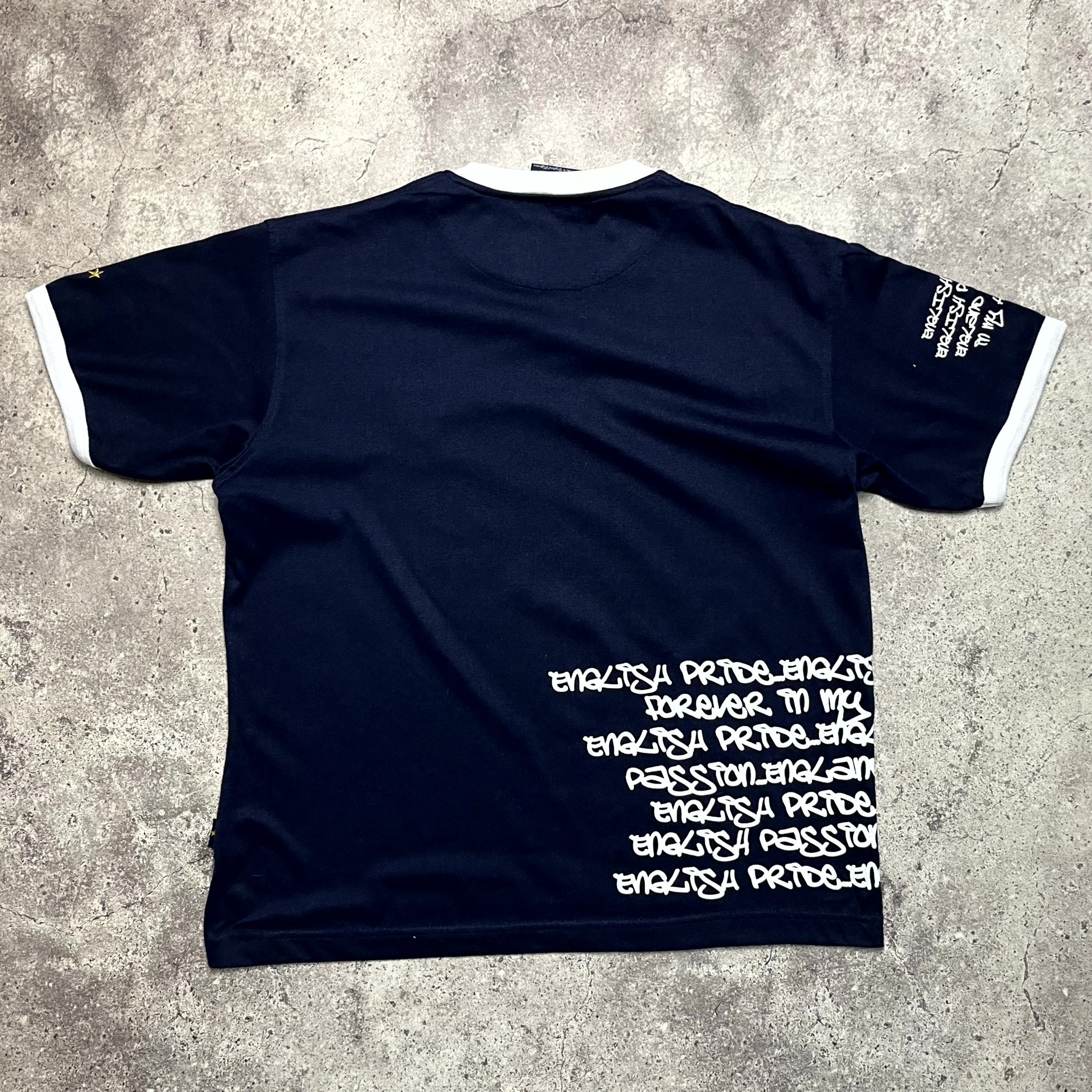 Vintage England Football T-Shirt Logo Cotton Navy Blue Size M Size US M / EU 48-50 / 2 - 7 Thumbnail