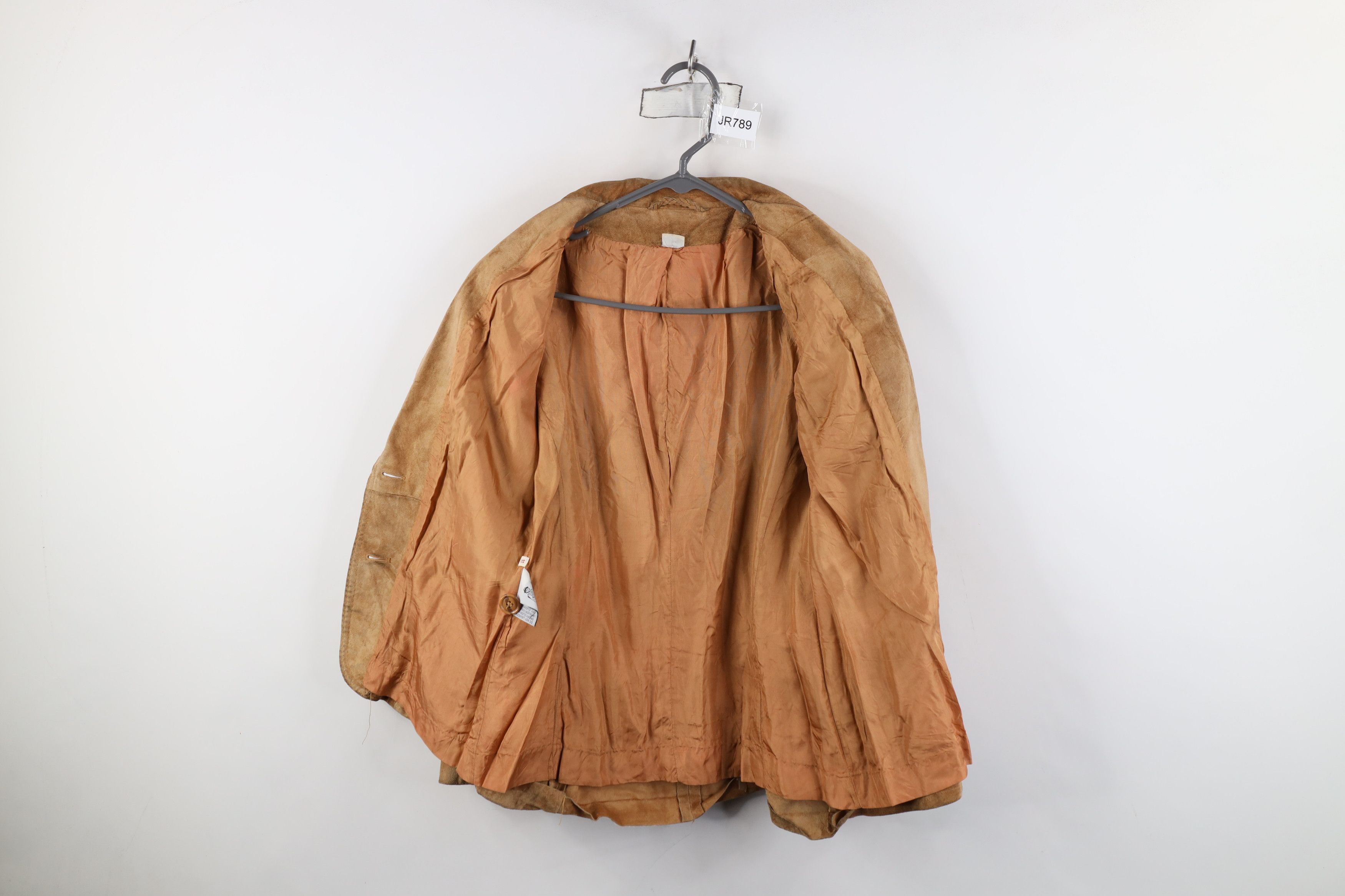 Vintage Vintage 70s 80s Streetwear Suede Leather Blazer Jacket Brown Size L / US 10 / IT 46 - 10 Thumbnail