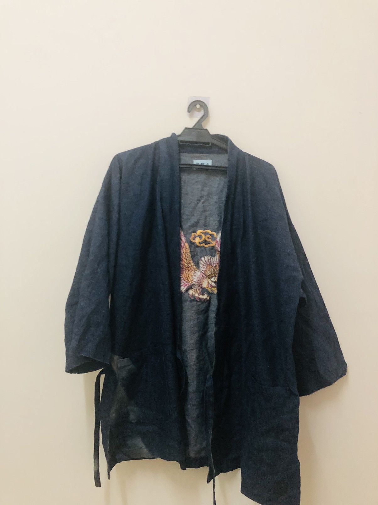 Japanese Brand × Vintage Denim mini kimono eagle Size US L / EU 52-54 / 3 - 3 Thumbnail