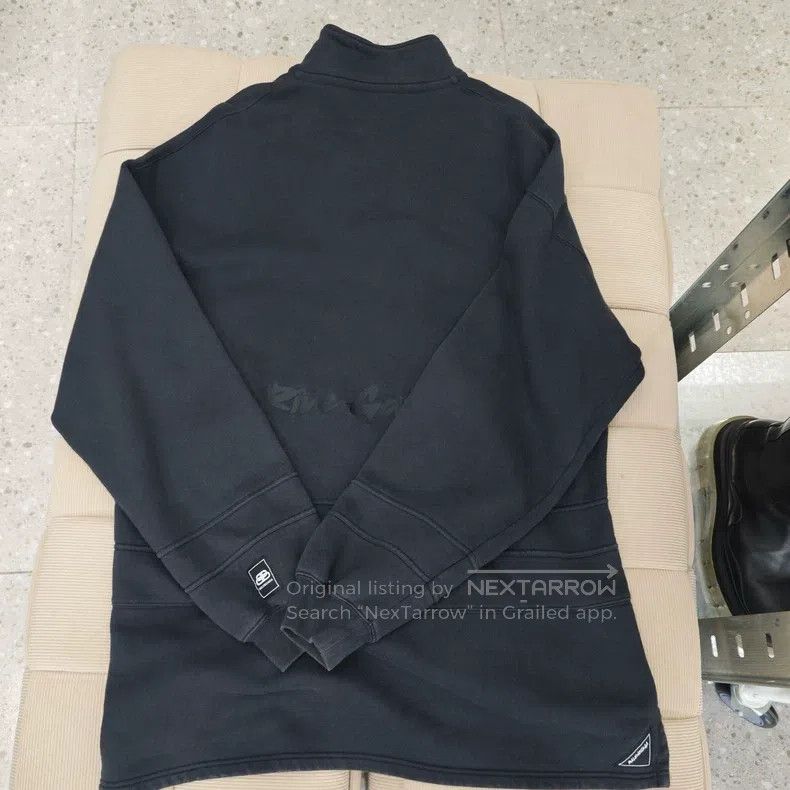 Balenciaga Balenciaga Black Embroidered Lock扣 Logo Half Zip Stand Col Size US M / EU 48-50 / 2 - 2 Thumbnail