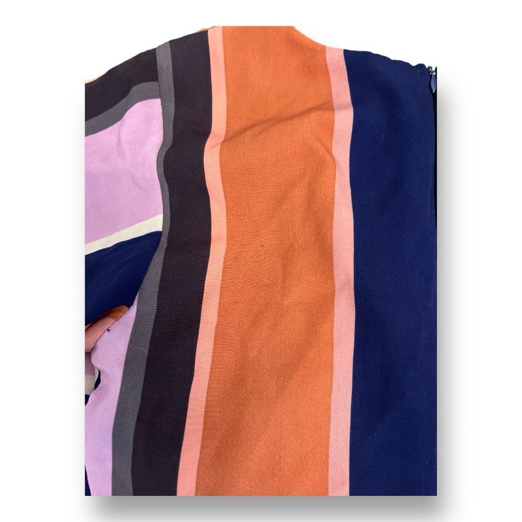 Other 4SI3NNA Striped Short Sleeve Tie Front Dress Size Small Size S / US 4 / IT 40 - 8 Thumbnail