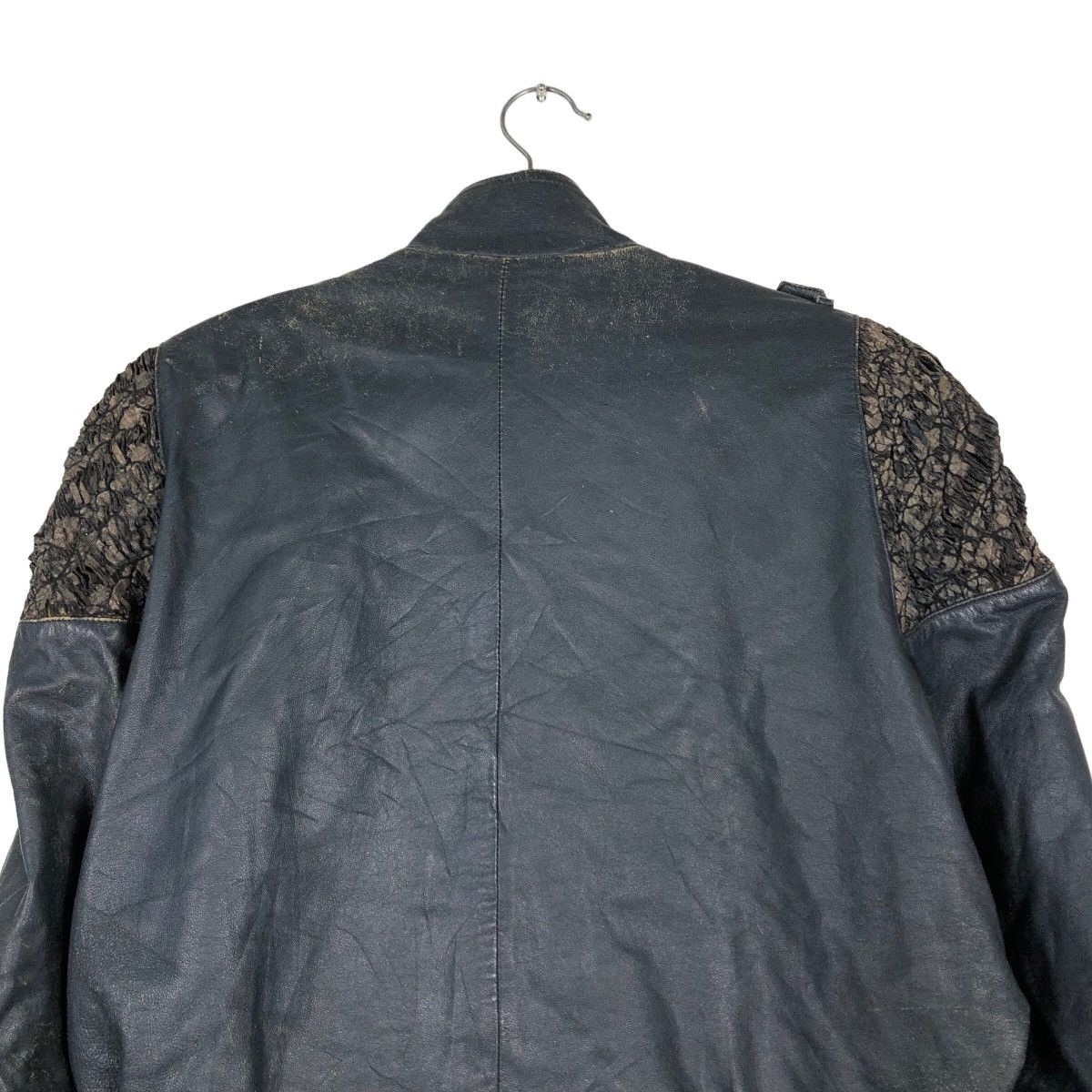 Japanese Brand 🔥Vintage Biker Leather Jacket Double Collar Issey Miyake Size US M / EU 48-50 / 2 - 9 Thumbnail