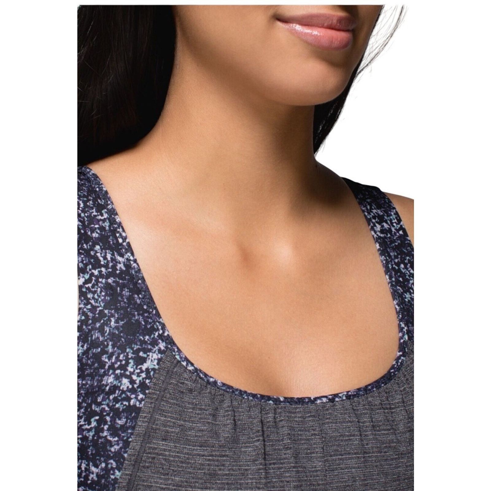 Lululemon Lululemon 2 in 1 Pullover Tank Top Sports Bra 6 Gray Black Size S / US 4 / IT 40 - 5 Thumbnail