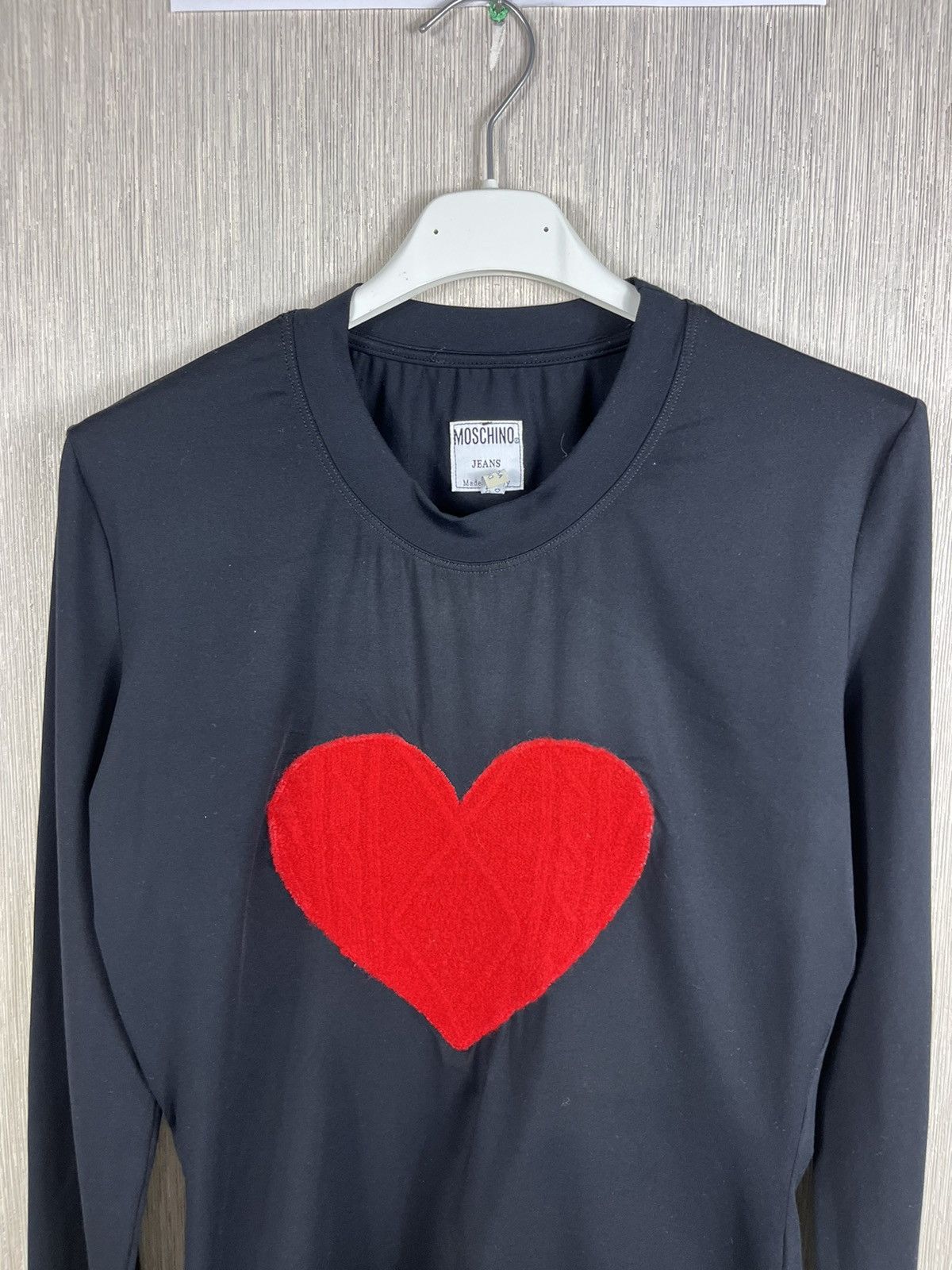 Love Moschino × Moschino × Vintage Vintage Moschino warm hearted knit wool blouse heart love 90 Size M / US 6-8 / IT 42-44 - 3 Thumbnail