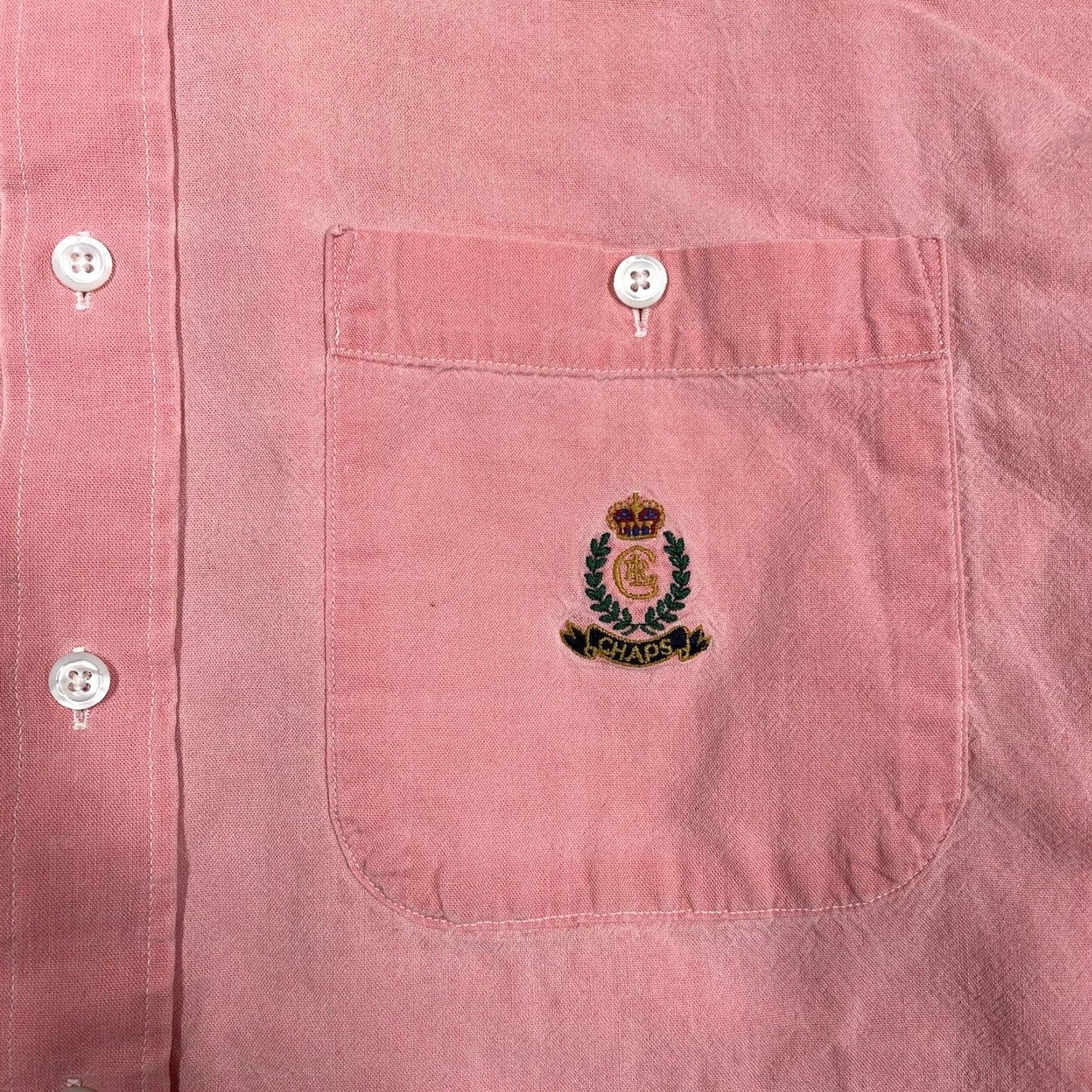 Chaps VINTAGE Chaps Ralph Lauren Mens Large Button-Down Short Sleeve Shirt USA Made Shirt Regular Pink/White Plaid Button-Up Casual Workwear Mens Size US L / EU 52-54 / 3 - 2 Thumbnail